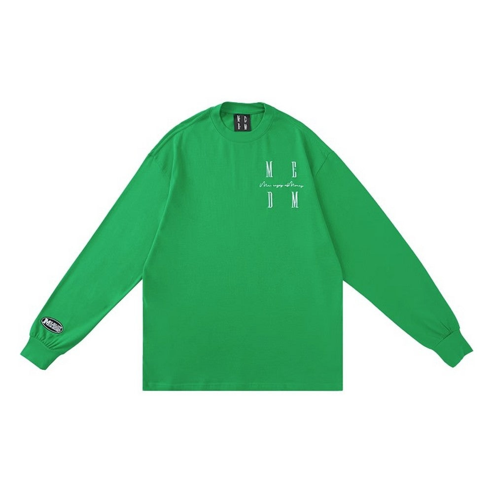 Basic Long Sleeve Tee with Logo - chiclara