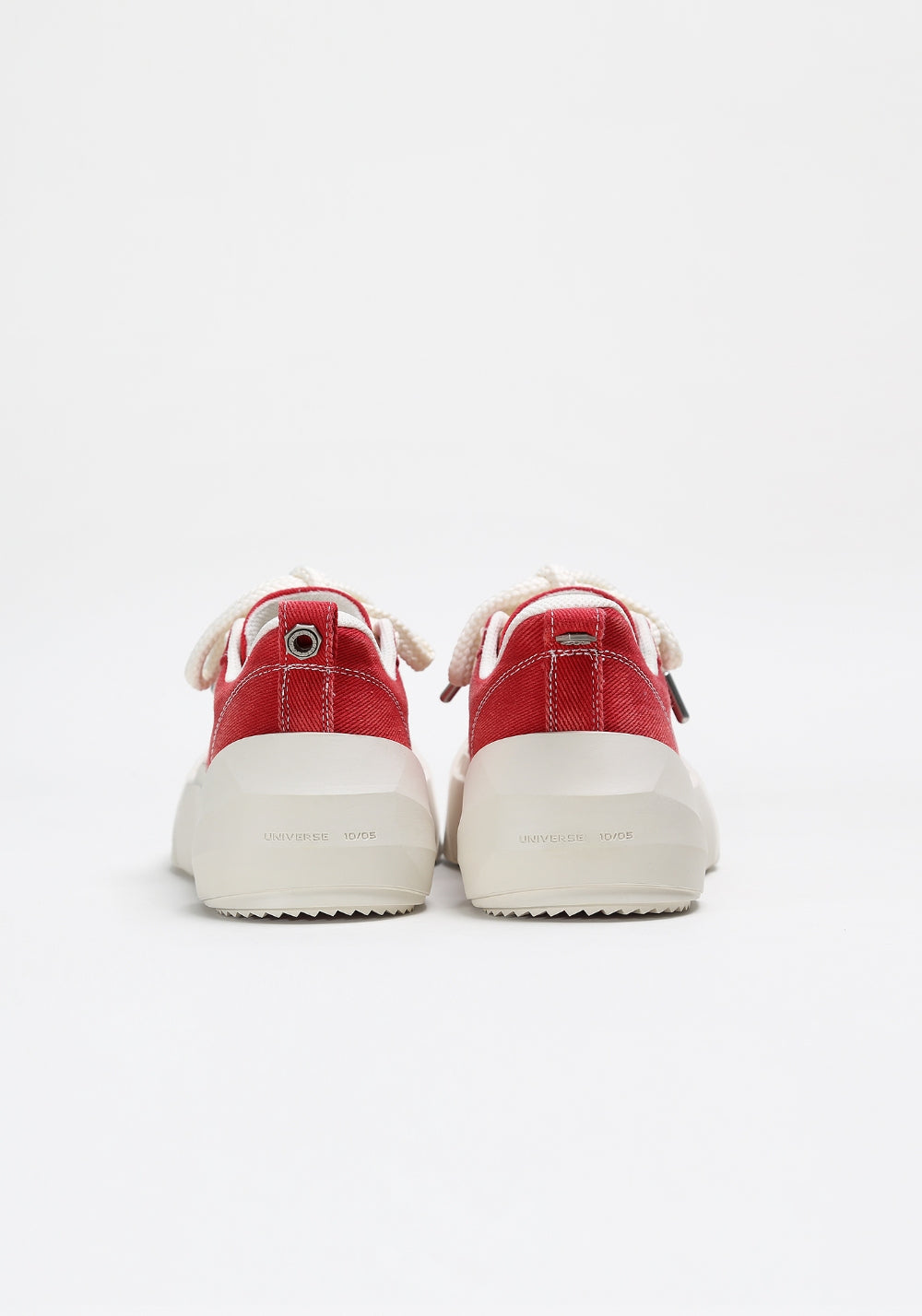 Denim Bare Look Washed Platform Sneakers