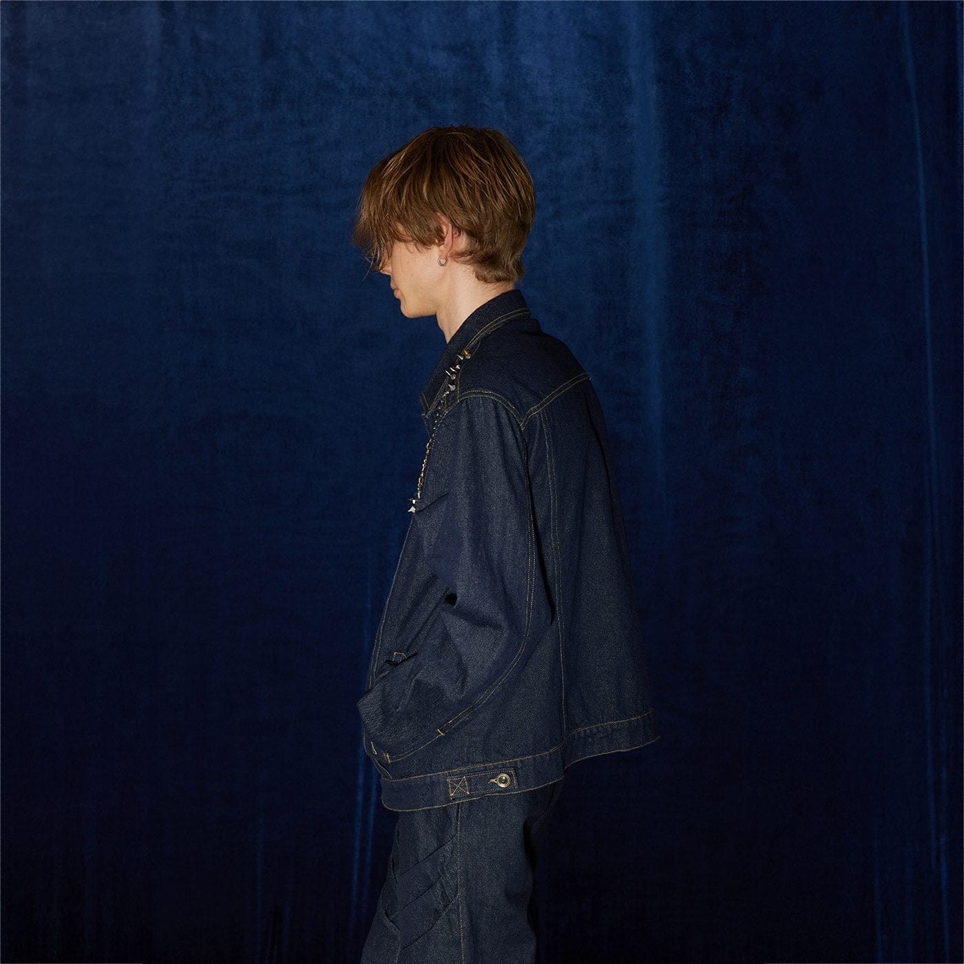 Veste en jean de harnais de chaîne