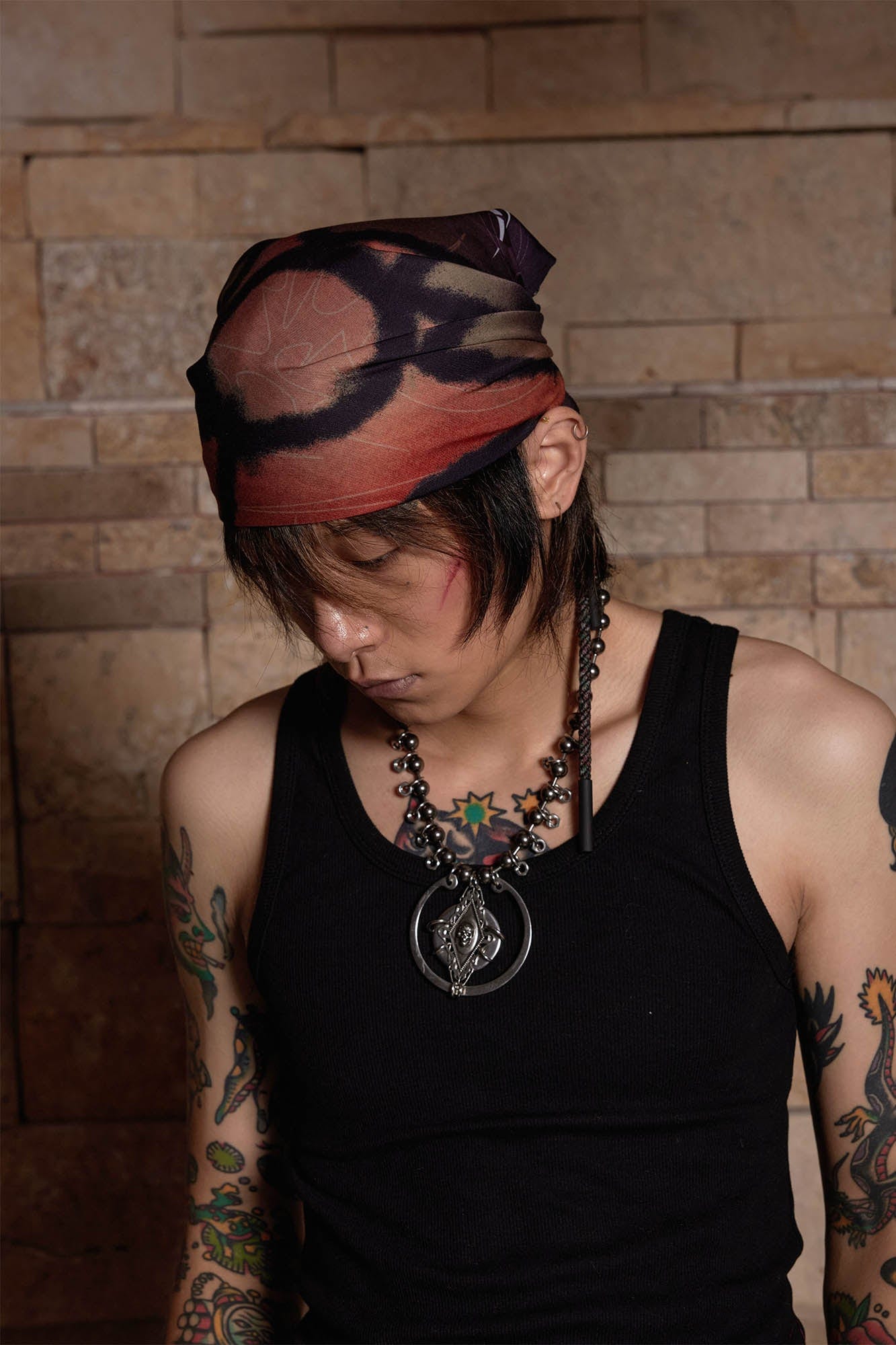Bandana de tip-dye grunge