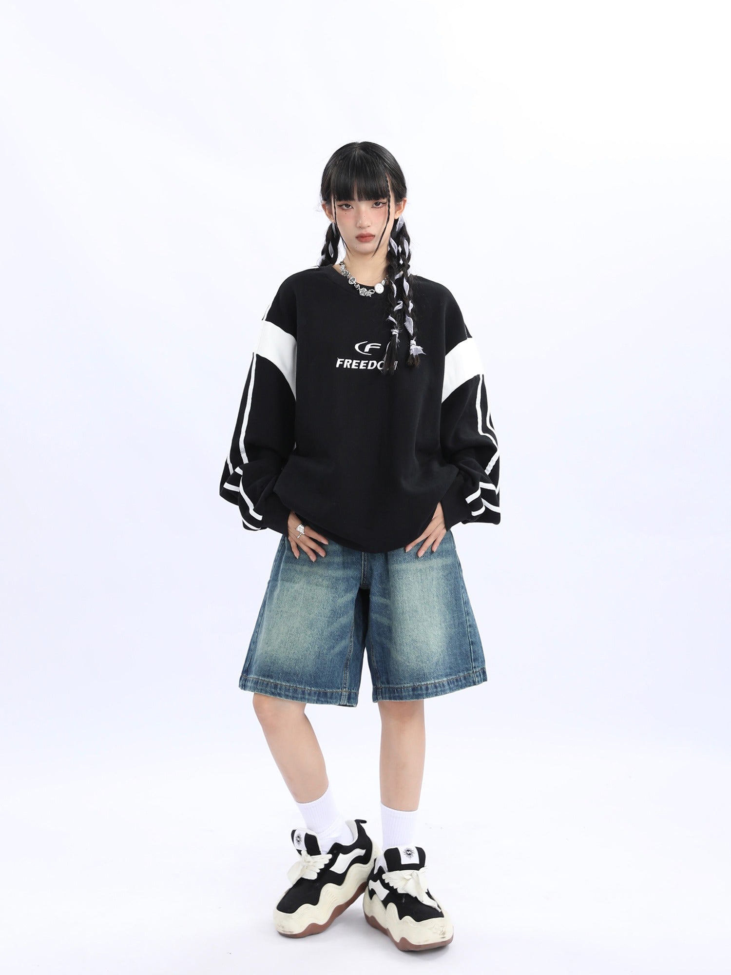 Sportliches Colorblock Sweatshirt