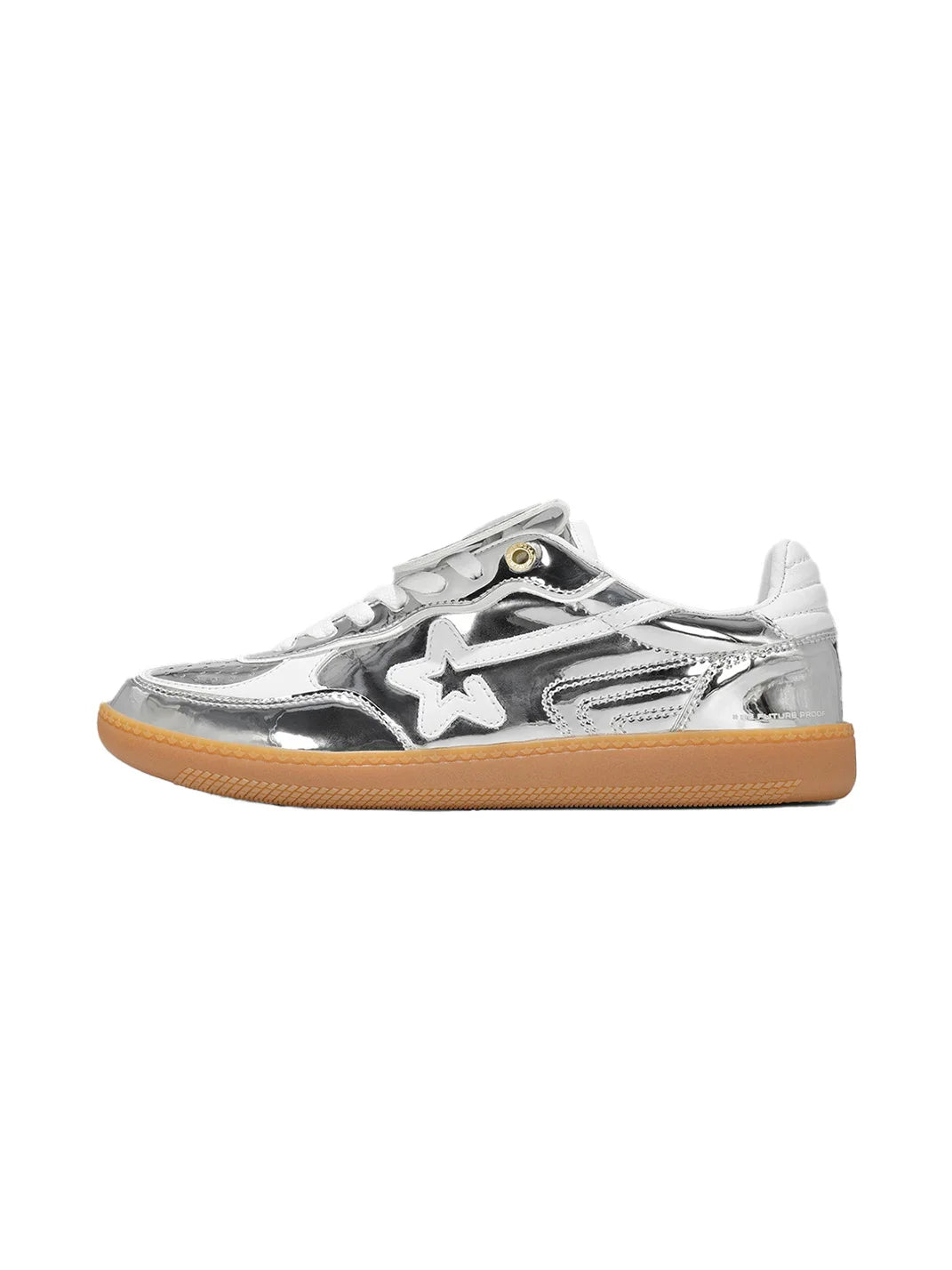 Mirror-Silver Star Gum-Sole Trainers - view 1