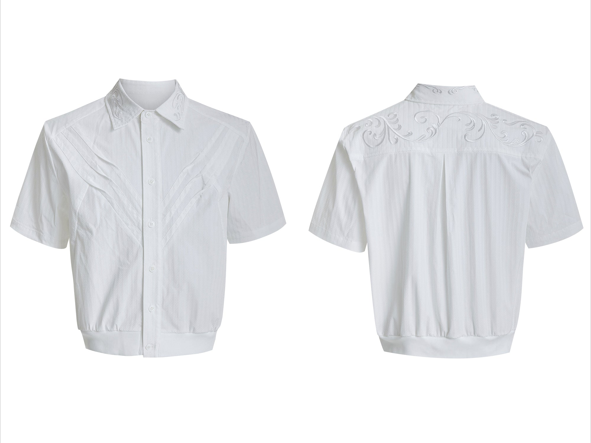 White Oversized Cotton Long Sleeve Shirt