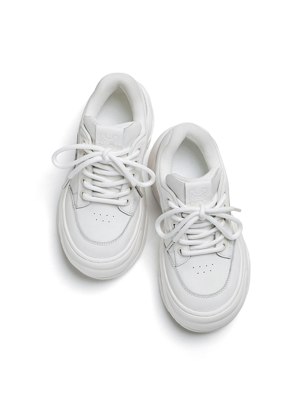 Wifi 2.0 Wave Leather Platform Shoes White