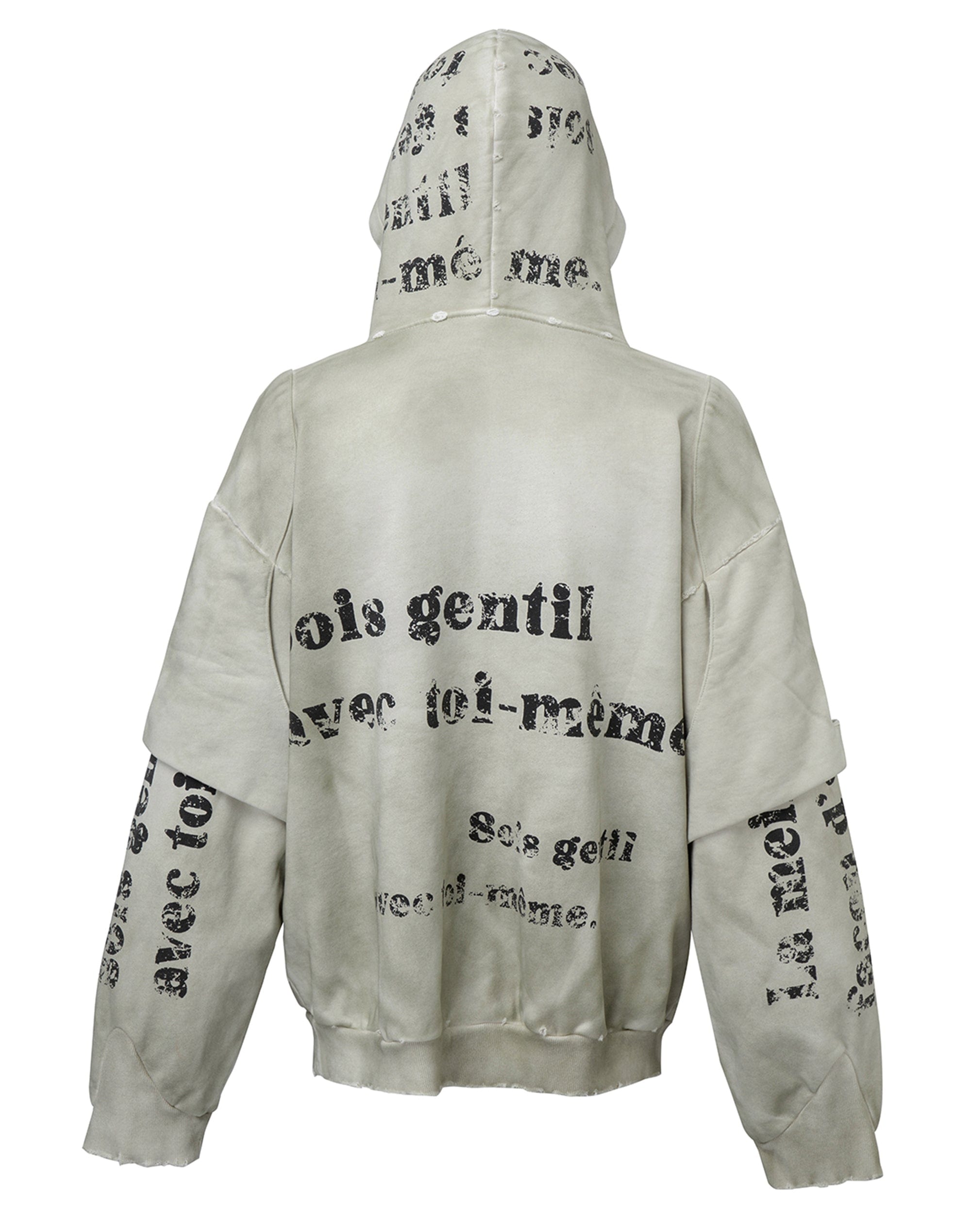 Französischer Text Vintage Hoodie