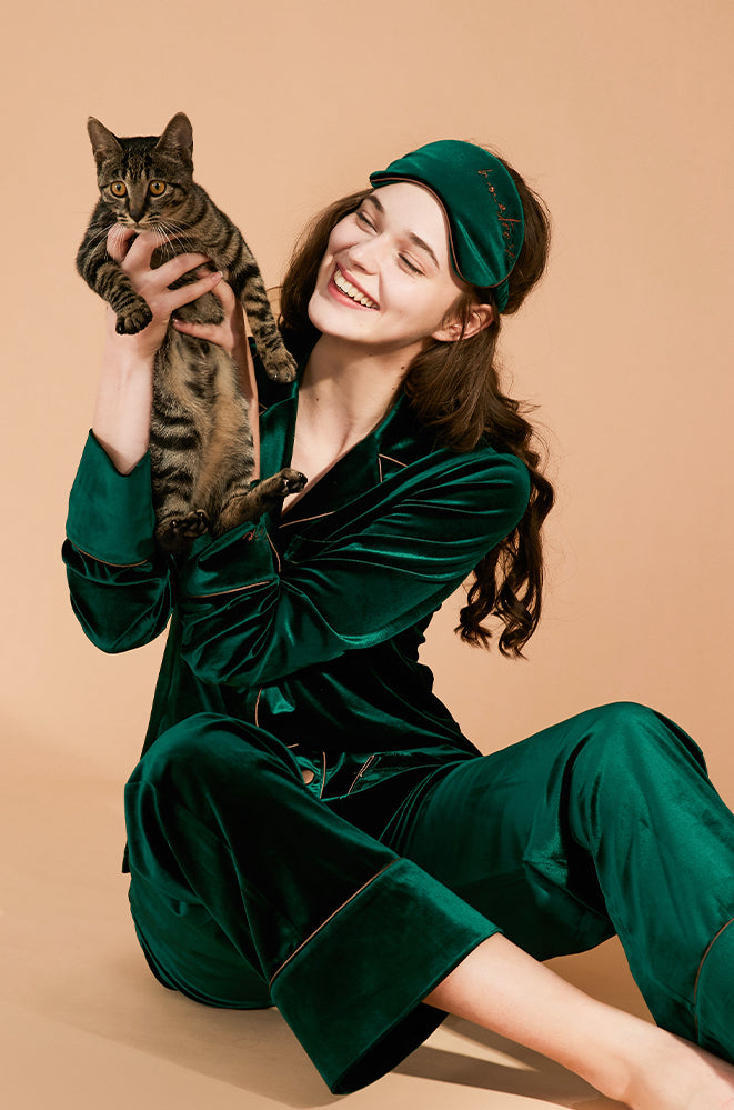 Thickened Velvet Long-Sleeve Loungewear Set - chiclara