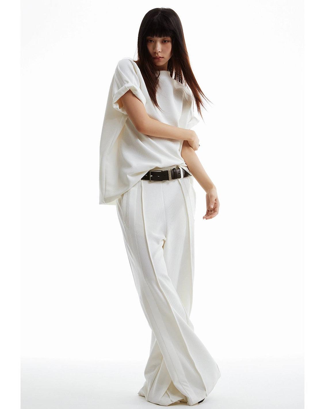 Pleated Wide Leg Pants - chiclara