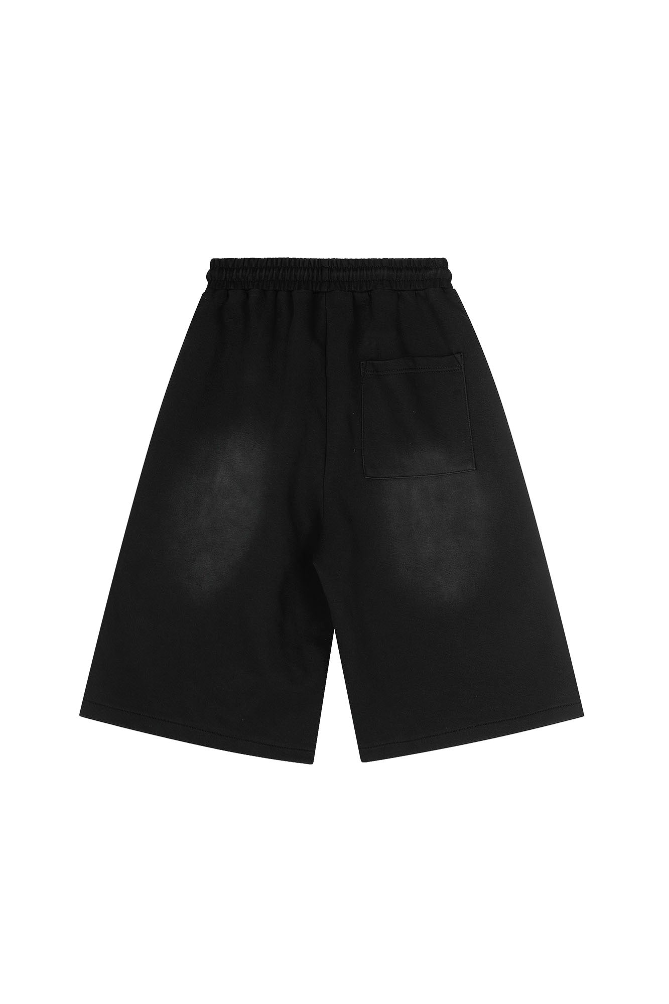 Black Sweat Shorts with Mini Sticker Print Graphics