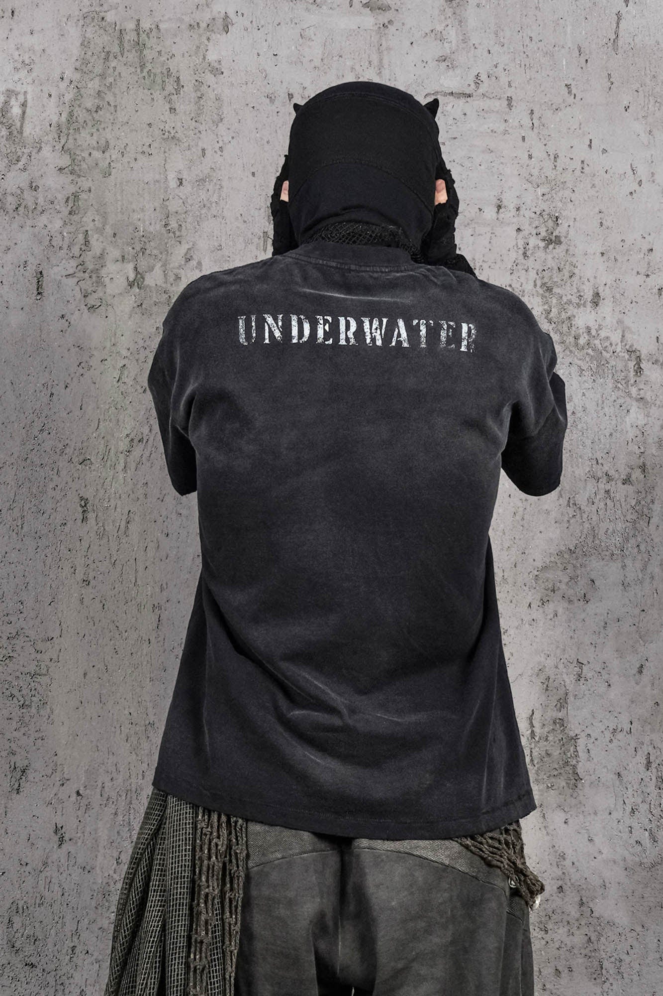 T-shirt de poche Black Techwear sous-marine