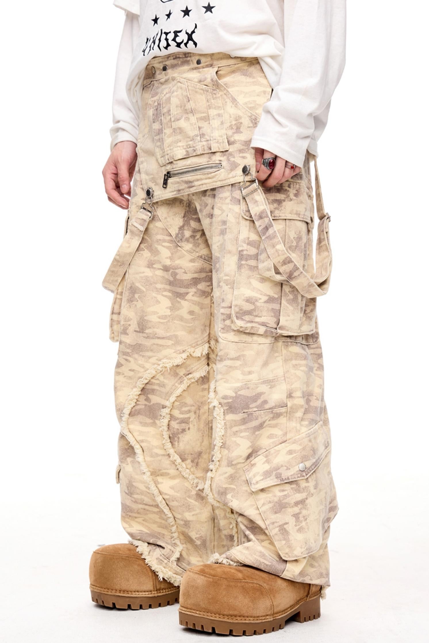 Men's Retro Straight-Leg Cargo Pants