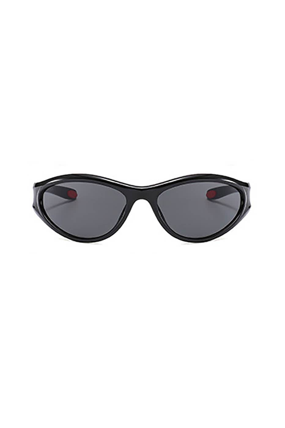 Contrast-Temple Cyclist Wrap Sunglasses - view 11