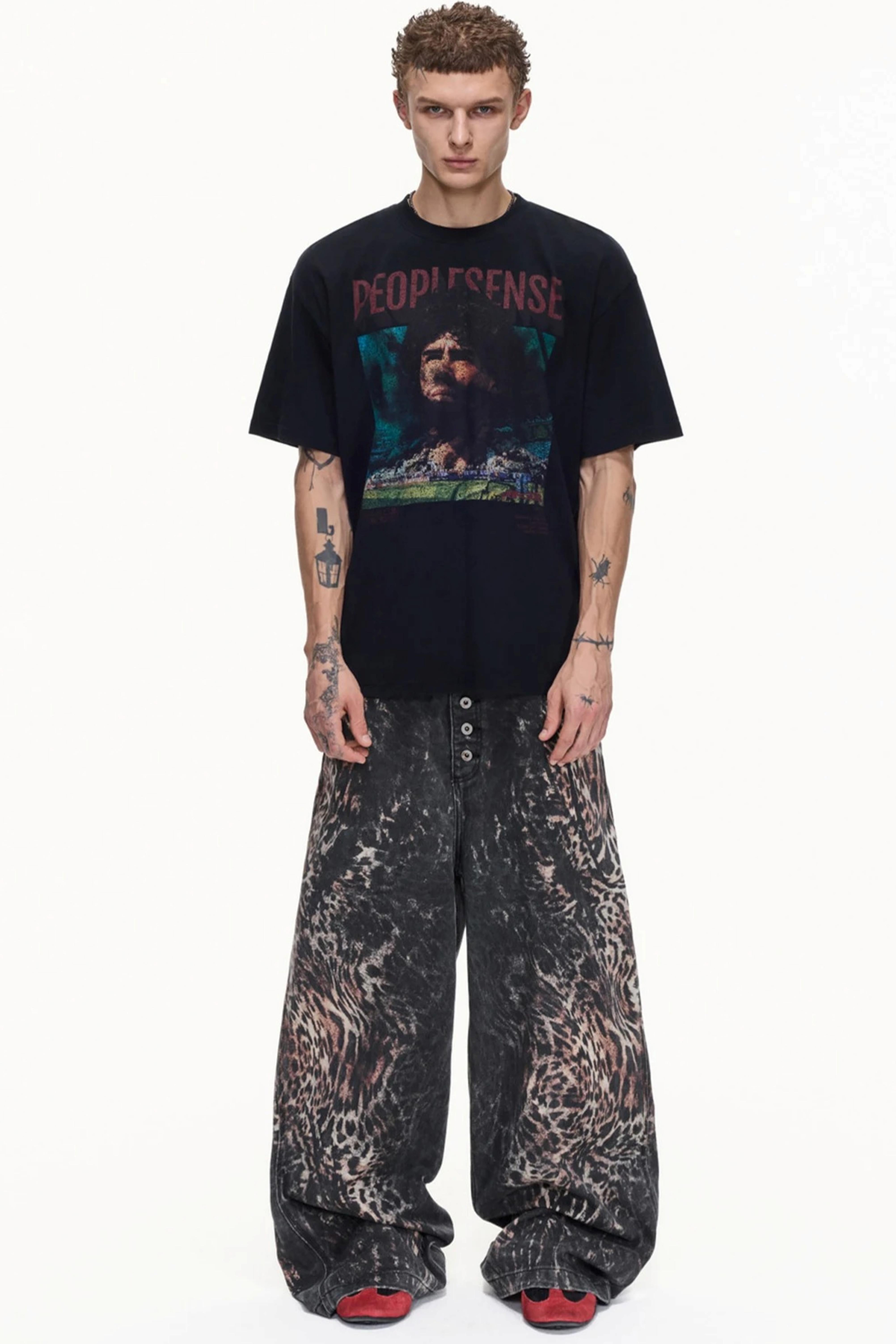 Men's Retro Distressed Cotton Tee