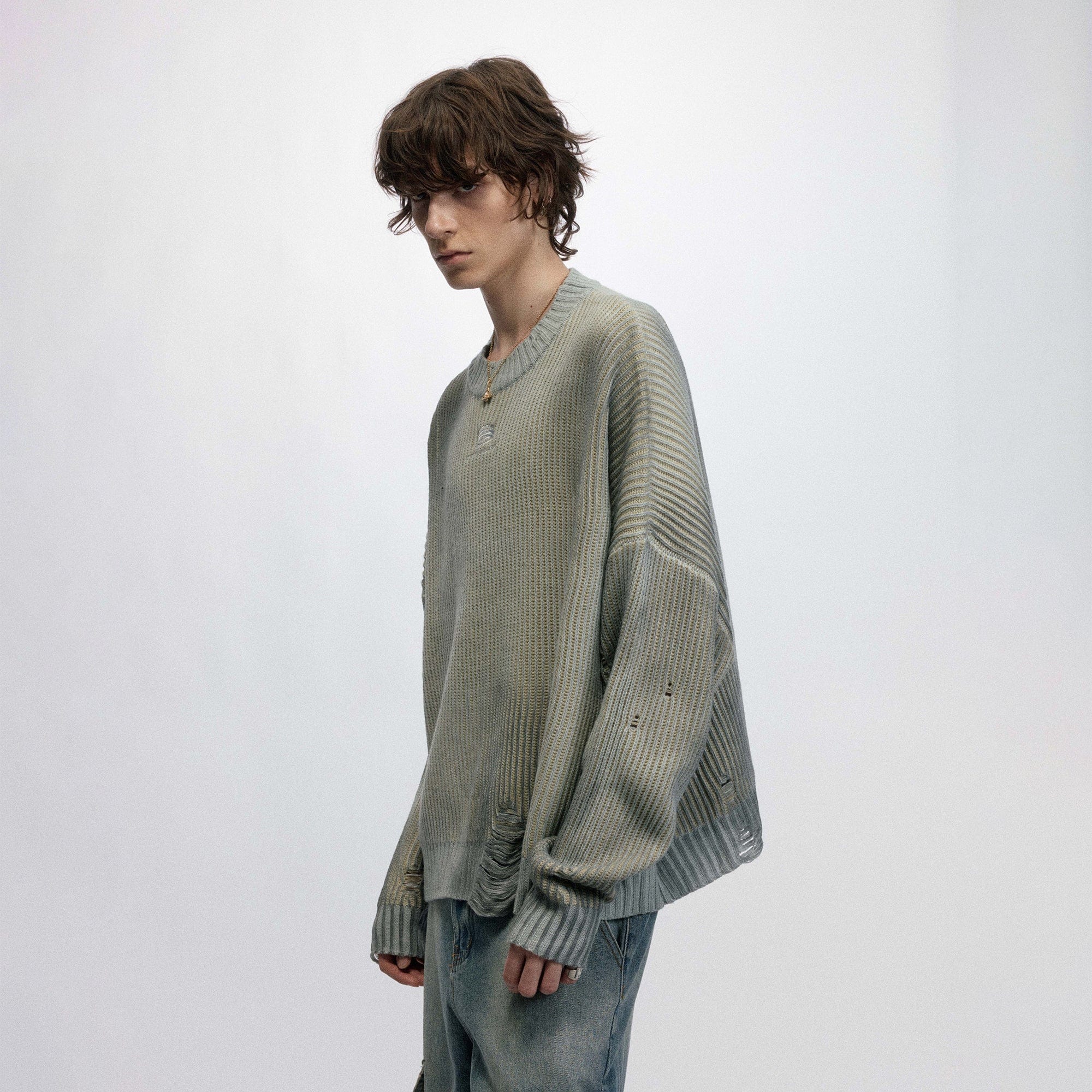 Delanner gerippter Logo -Pullover