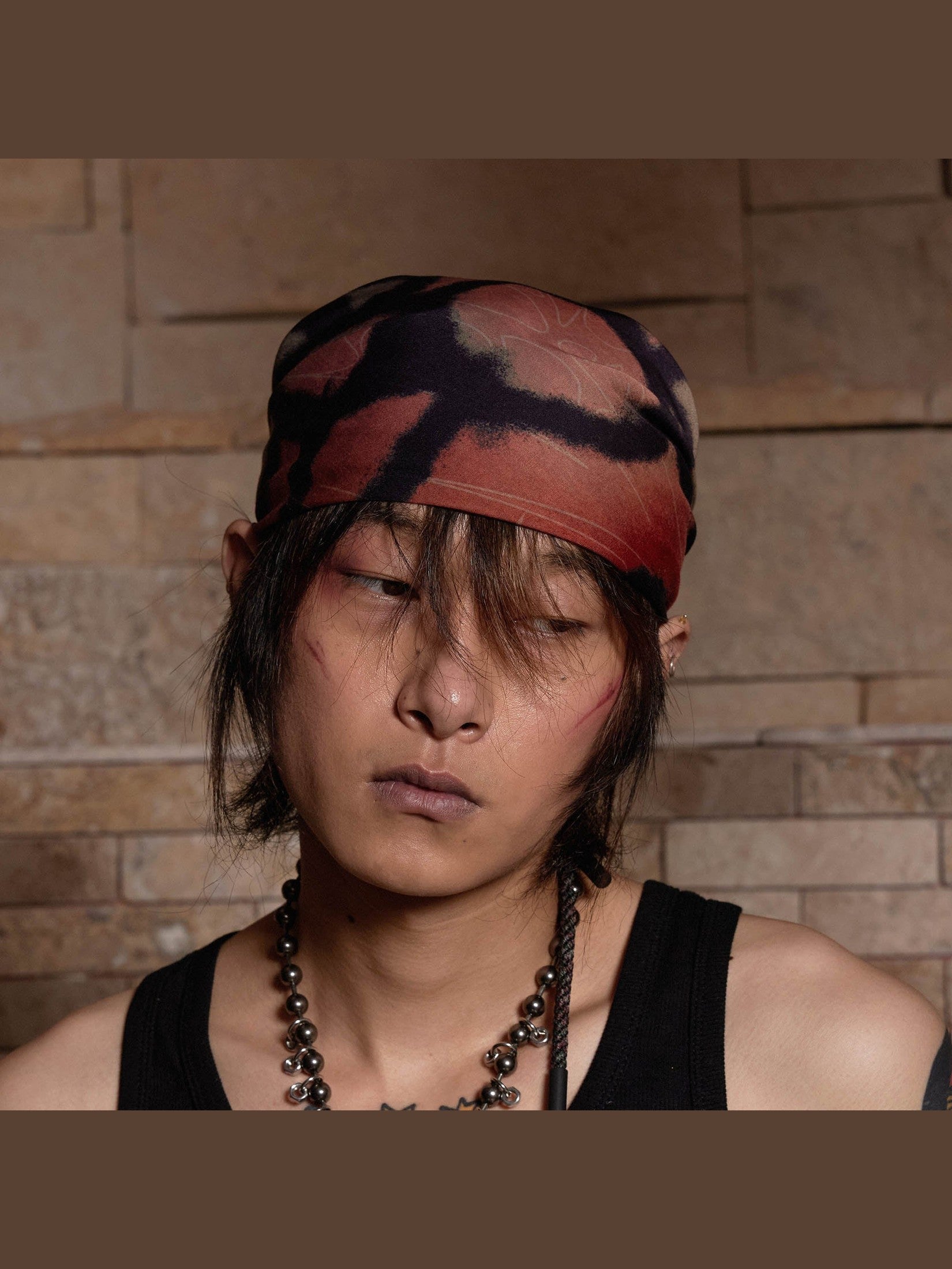 Bandana de tip-dye grunge
