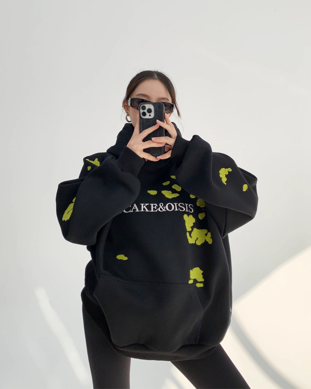 Lime Fleck Studio Logo Hoodie