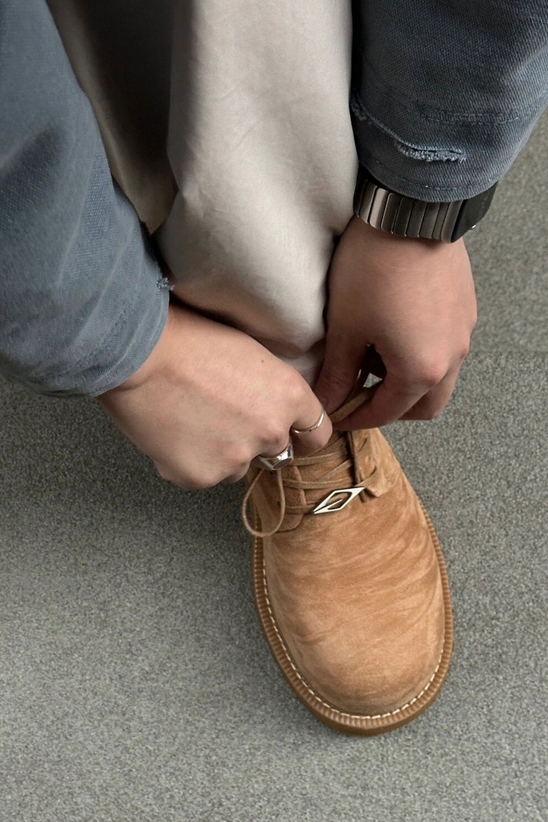 Suede Crepe Sole Derby Shoes