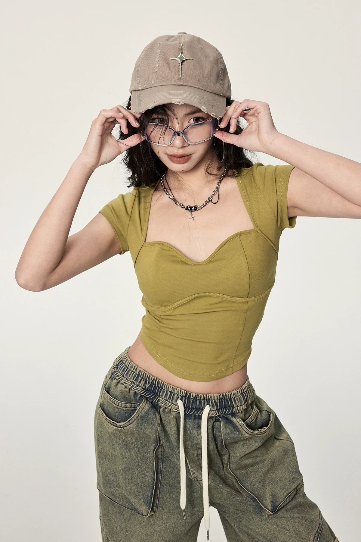 Twisted Open Back Crop Top