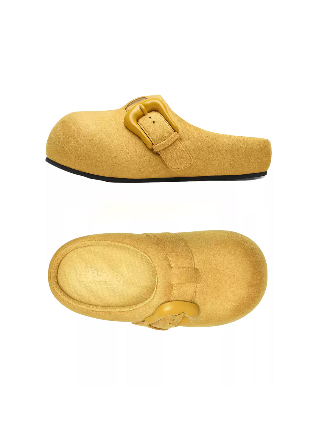 Rounded-Toe Buckle-Accent Slip-On Mules - view 11