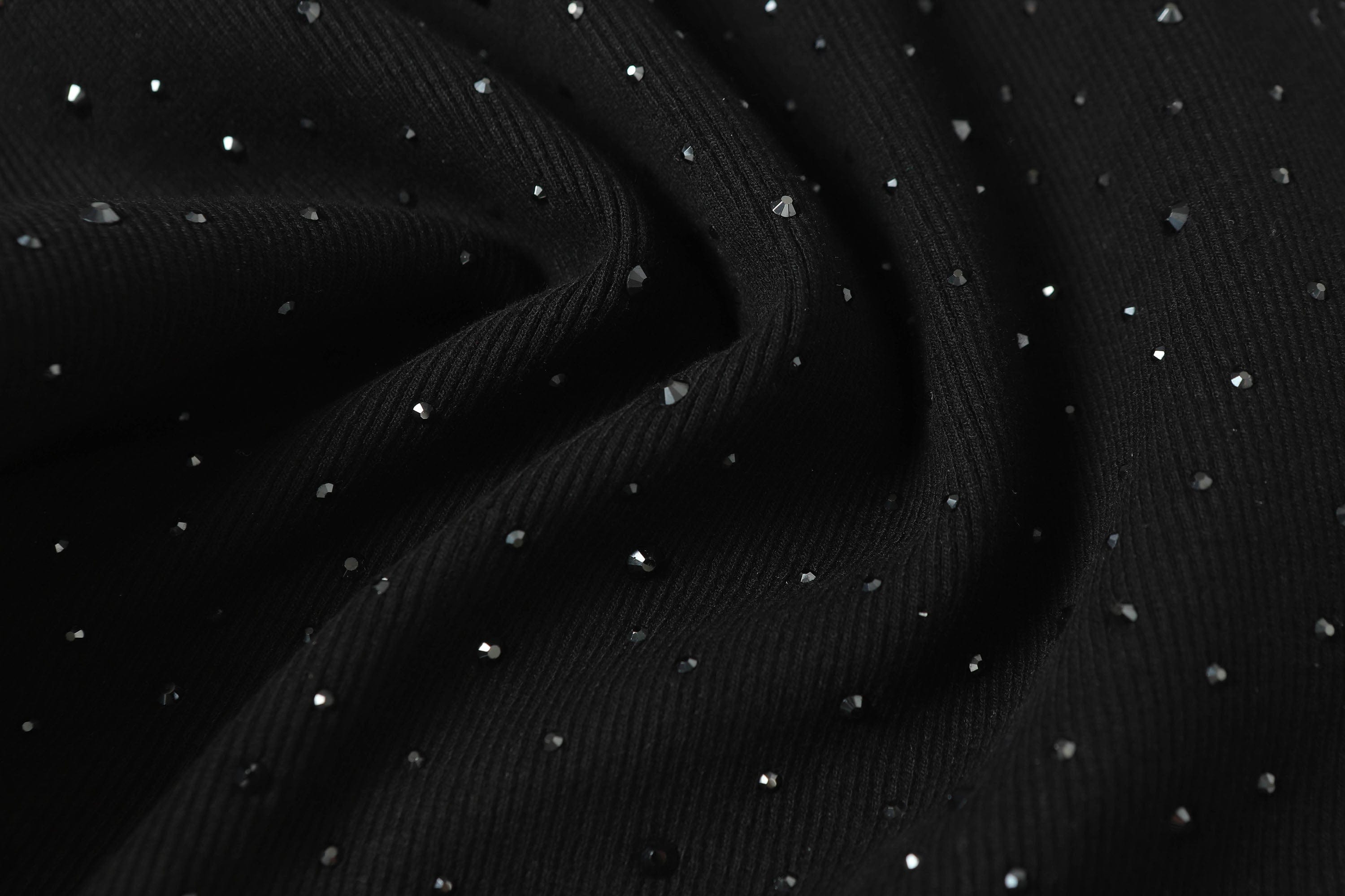 Rhinestone Embellished Ribbed Tank Top