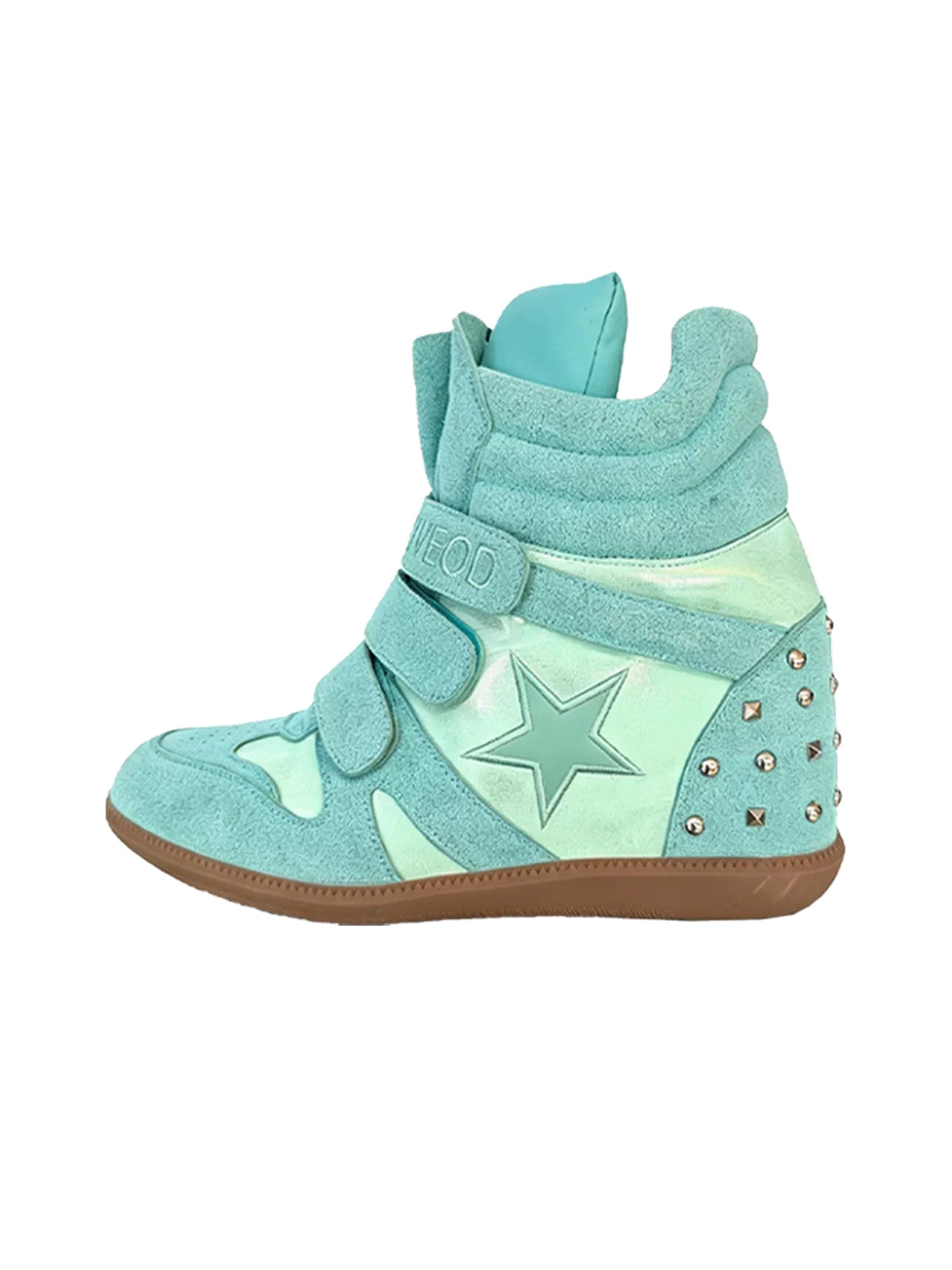 Star-Applique Double-Strap Wedge High-Top Sneakers - view 1