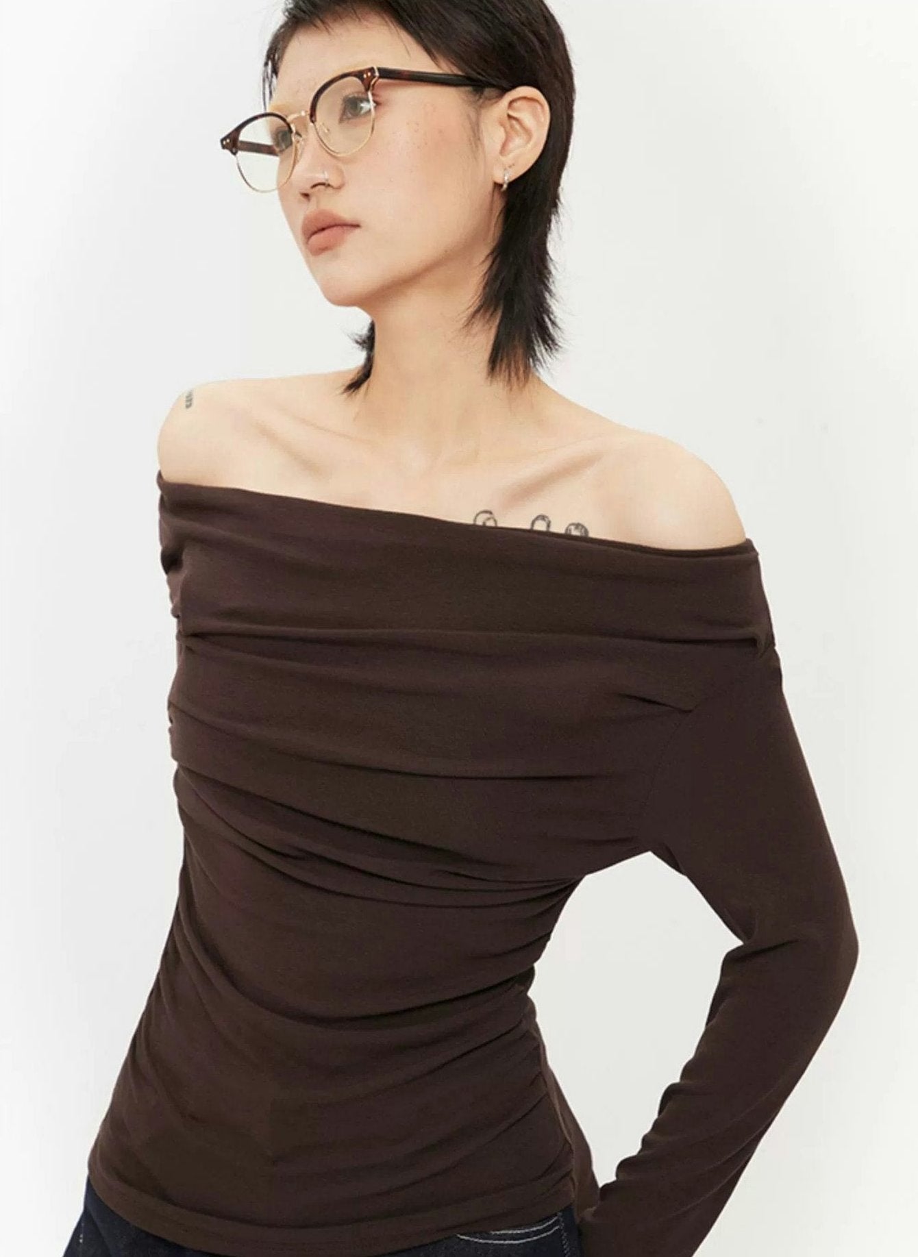 Off-Shoulder Ruched Top
