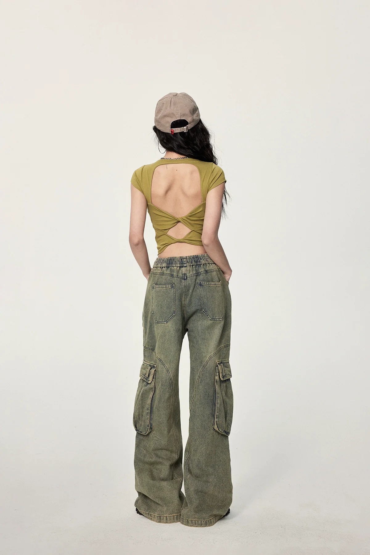 Twisted Open Back Crop Top