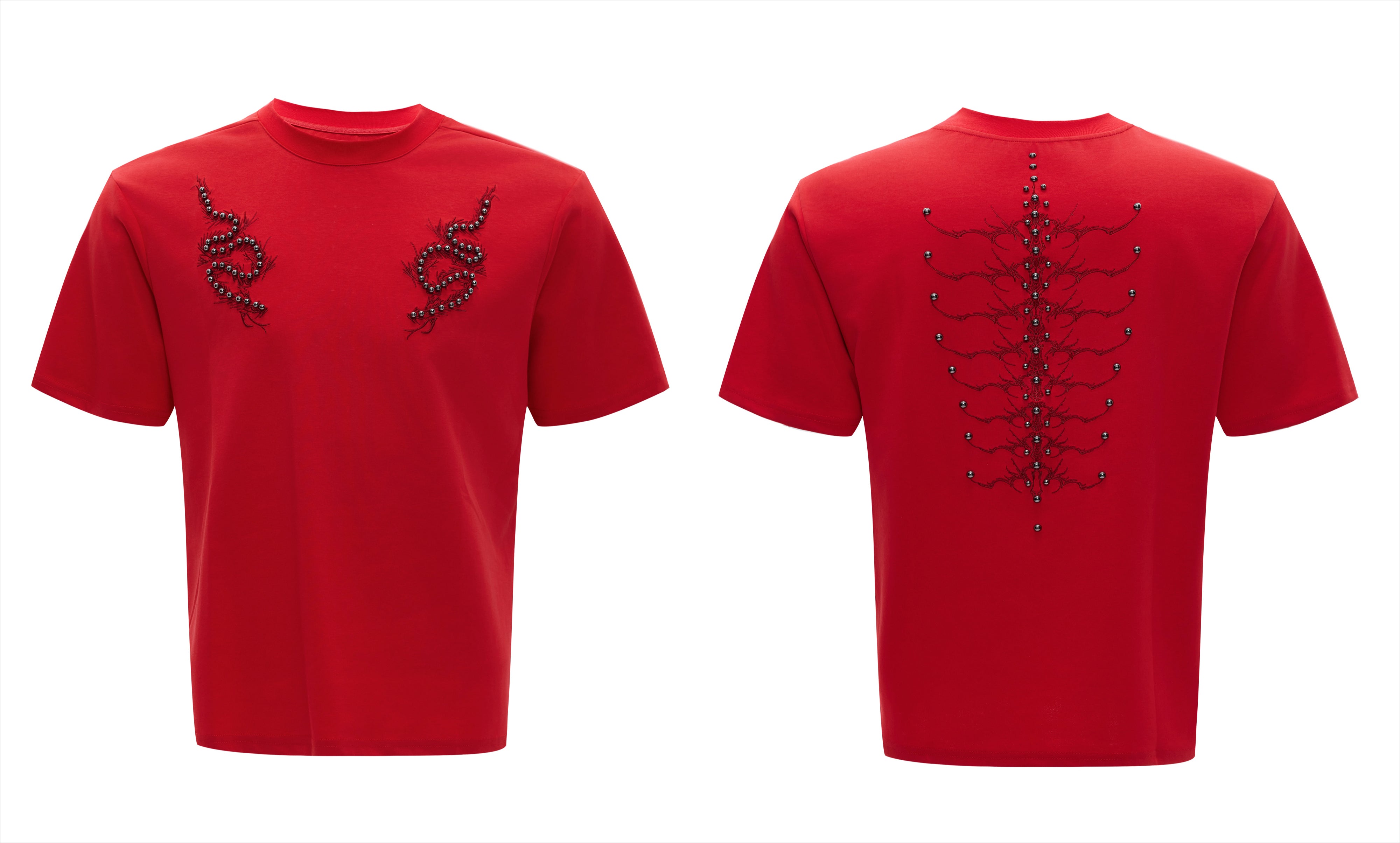 Crystal Dragon Red Knit Top