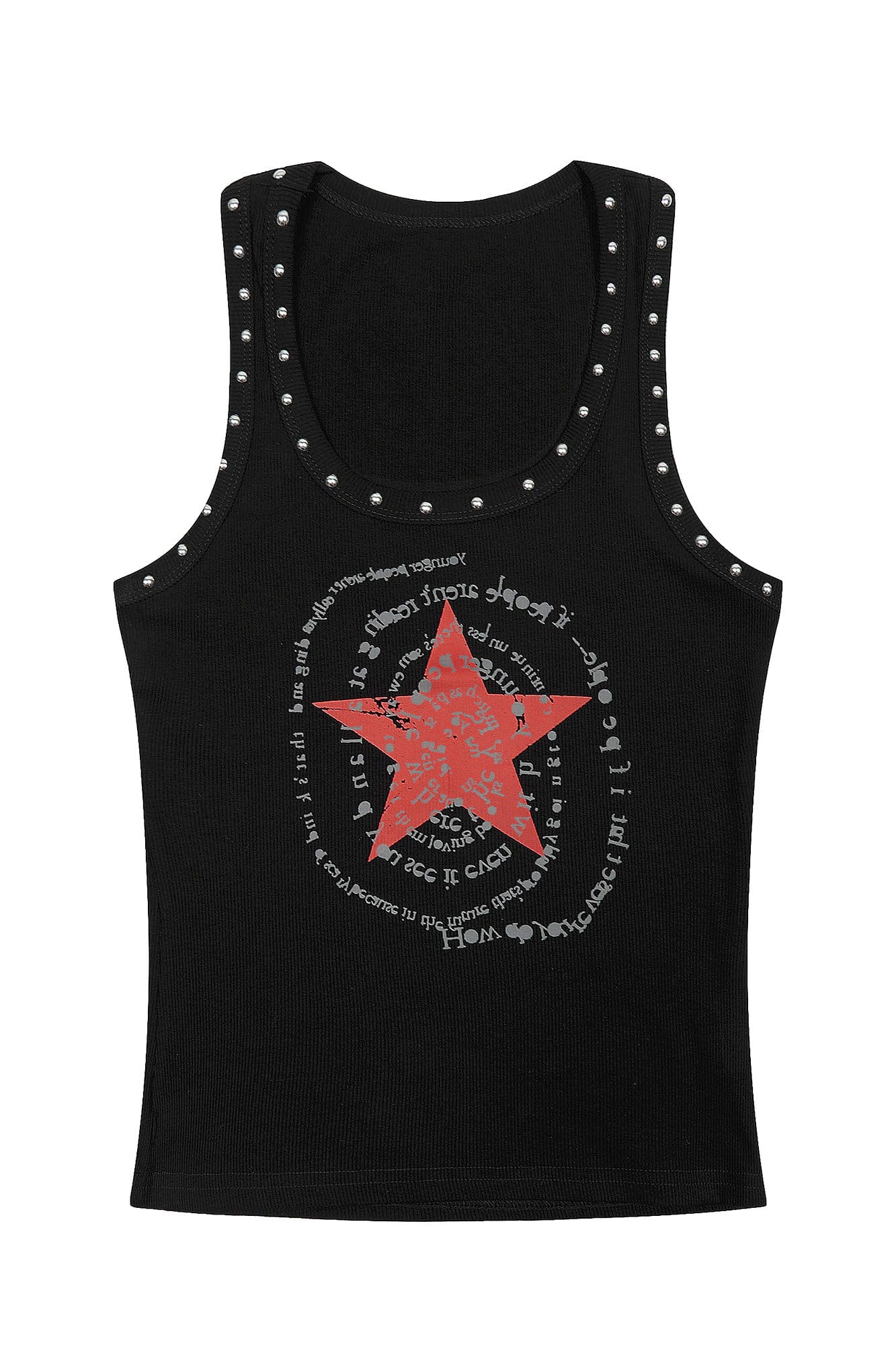 Studded Star Graphic Tank Top