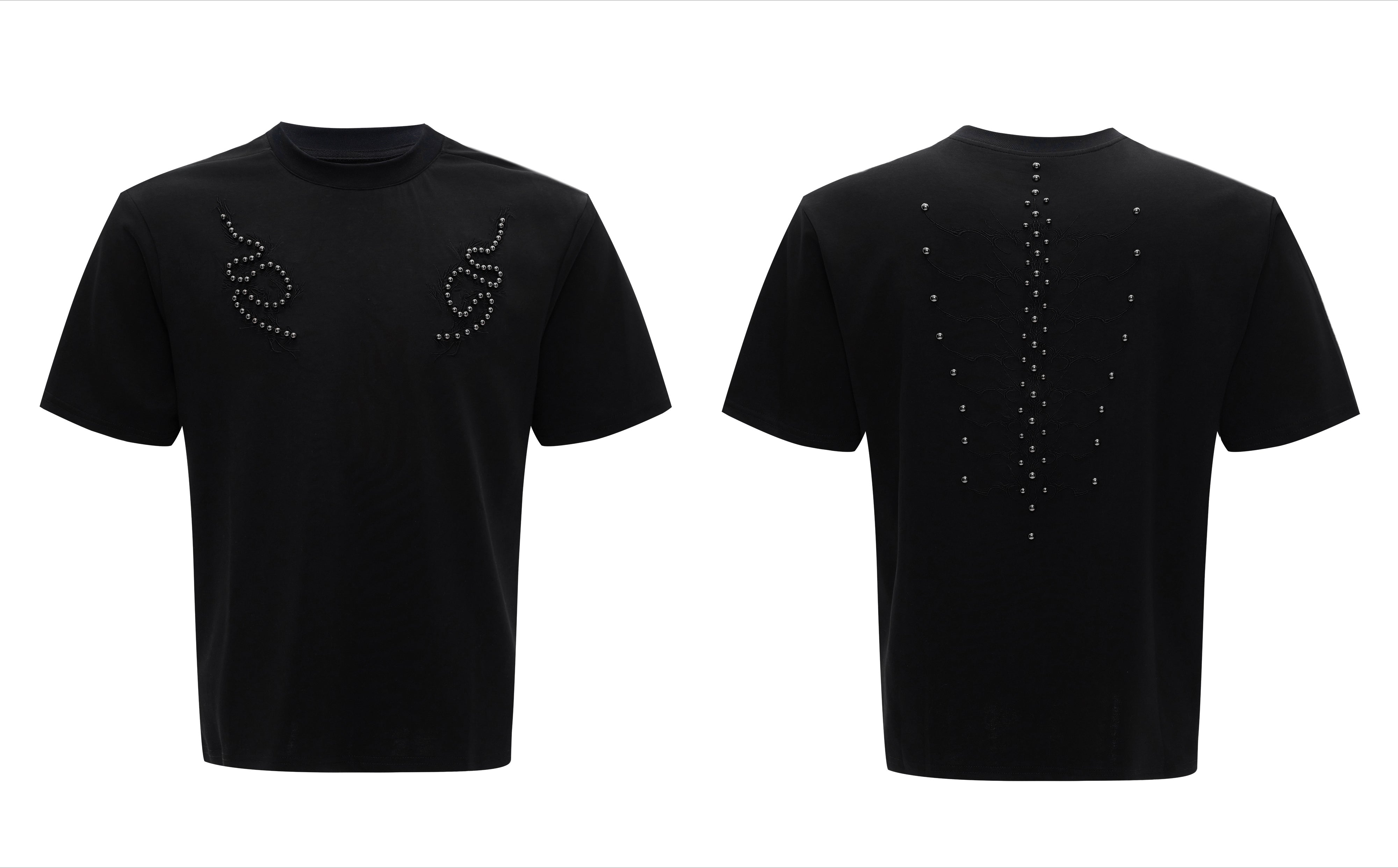 Spine Crystal Grey Fitted Tee