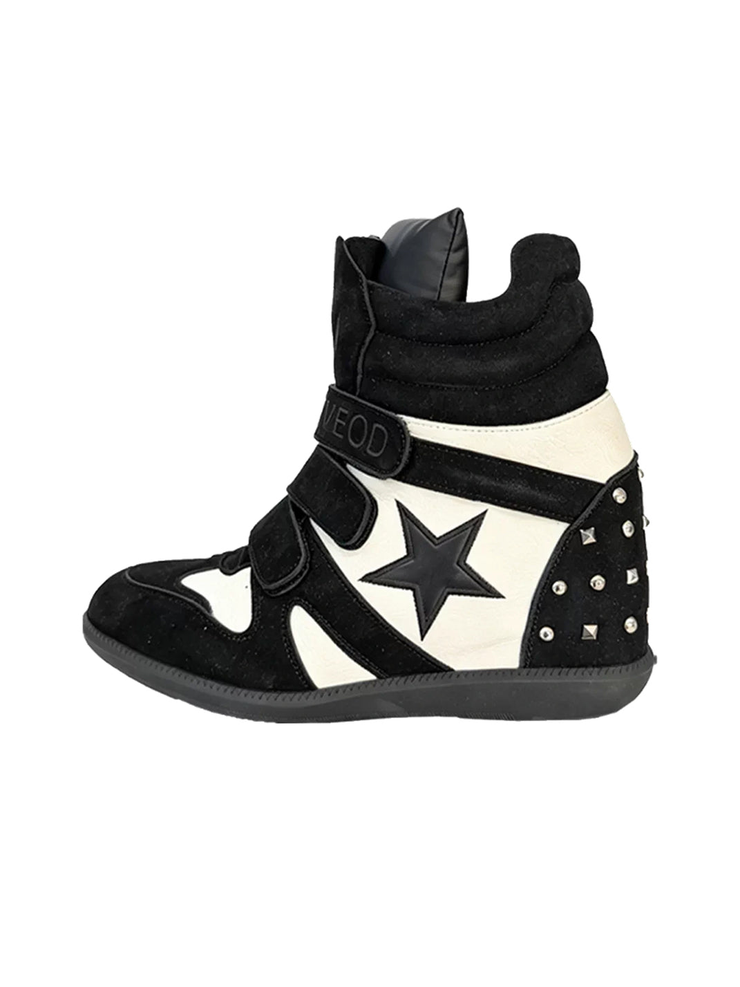 Star-Applique Double-Strap Wedge High-Top Sneakers - view 11