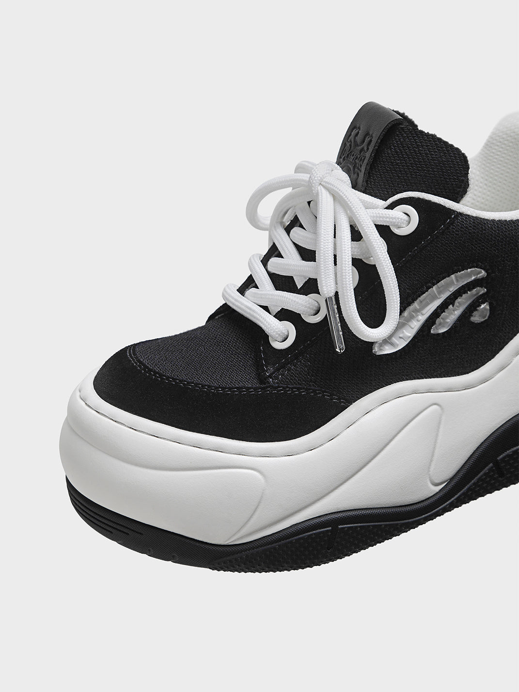 Black WiFi 2.0 Wave Canvas Platform Sneakers