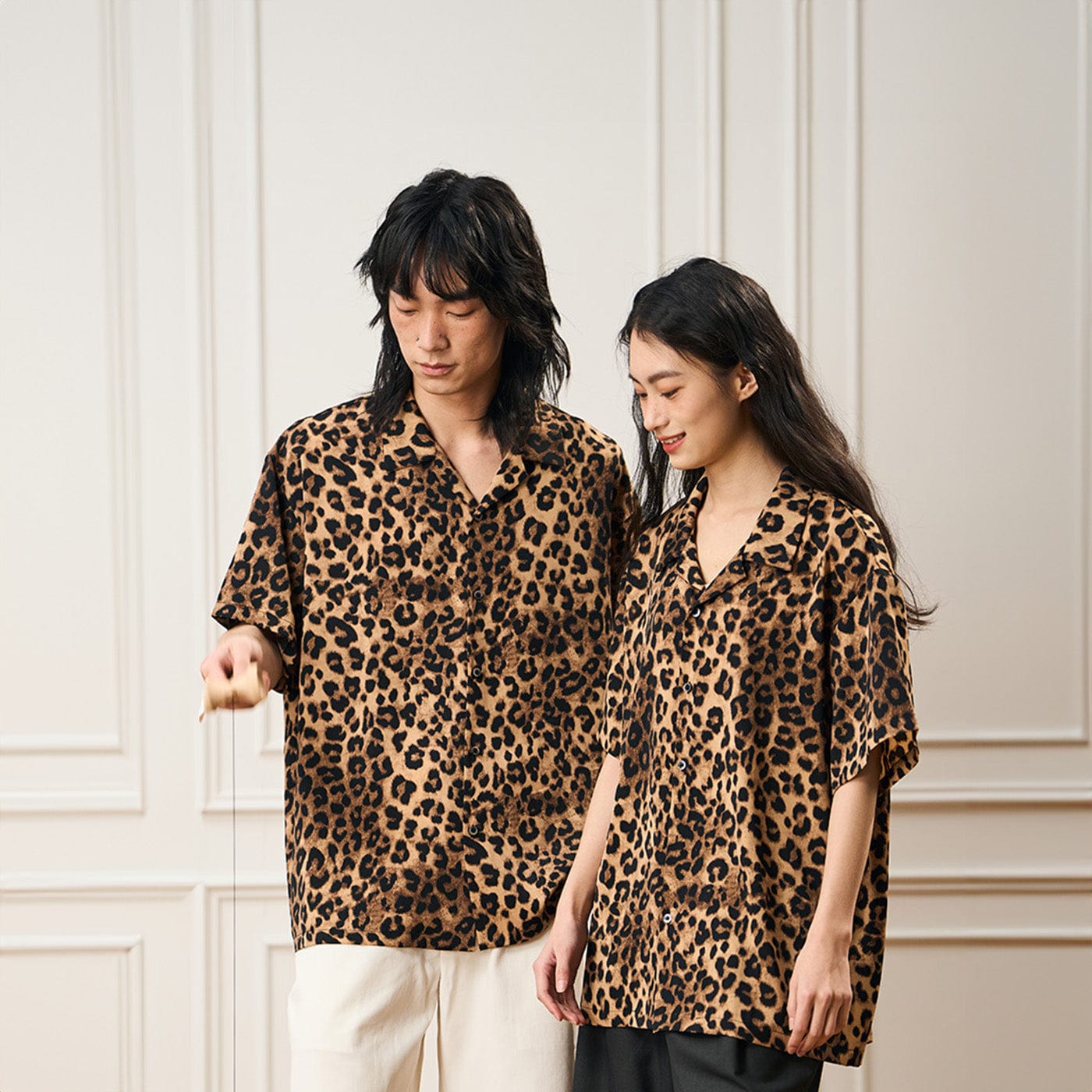 Chemise à imprimé léopard