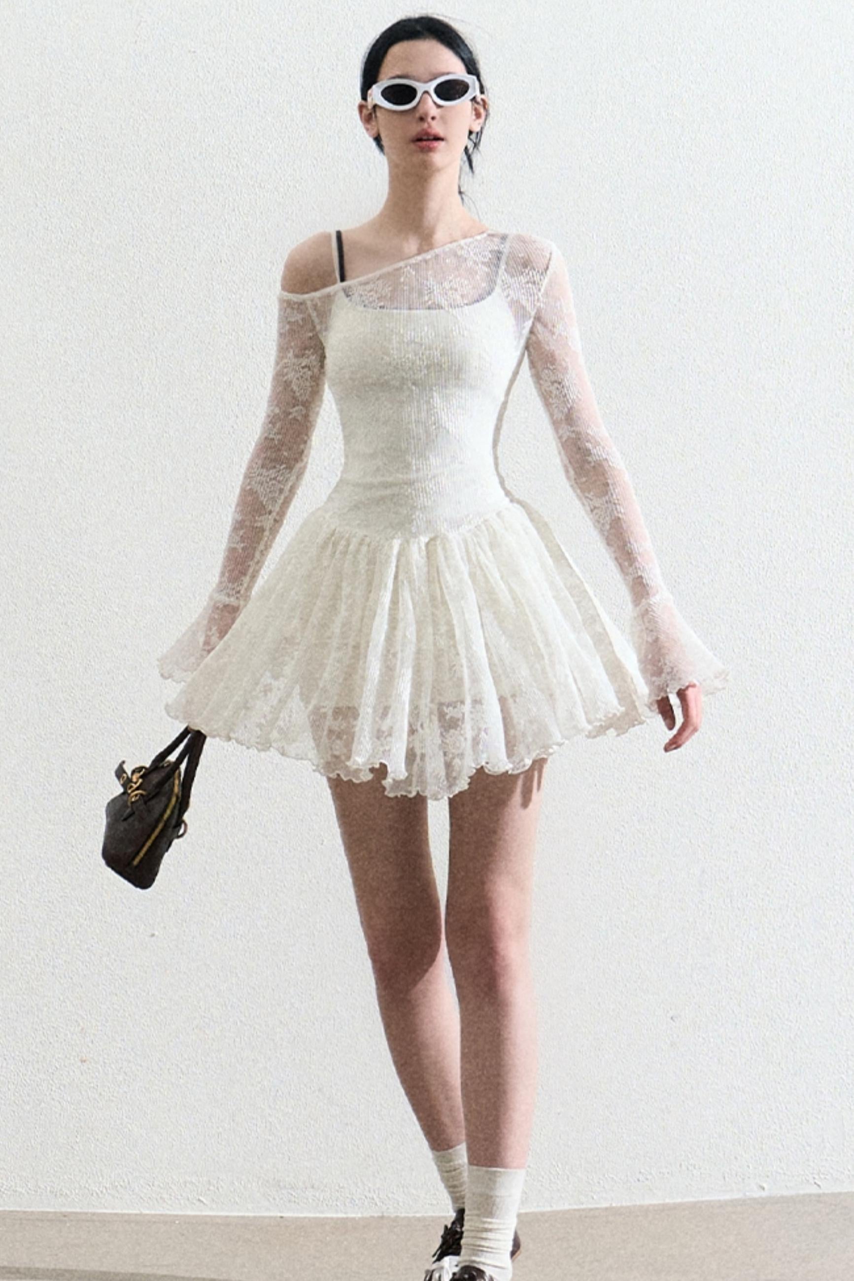 White Lace Dress Set-Up