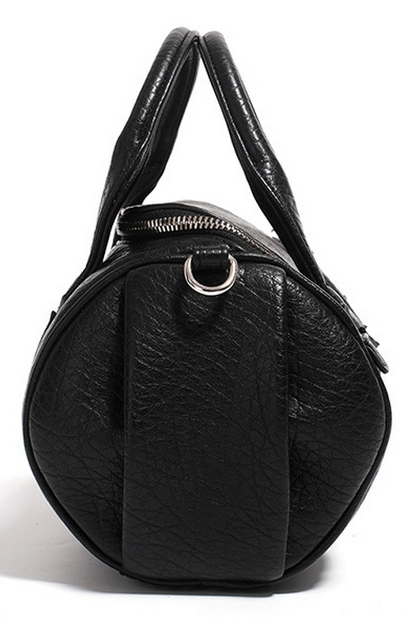 Black Mini Barrel Crossbody Bag