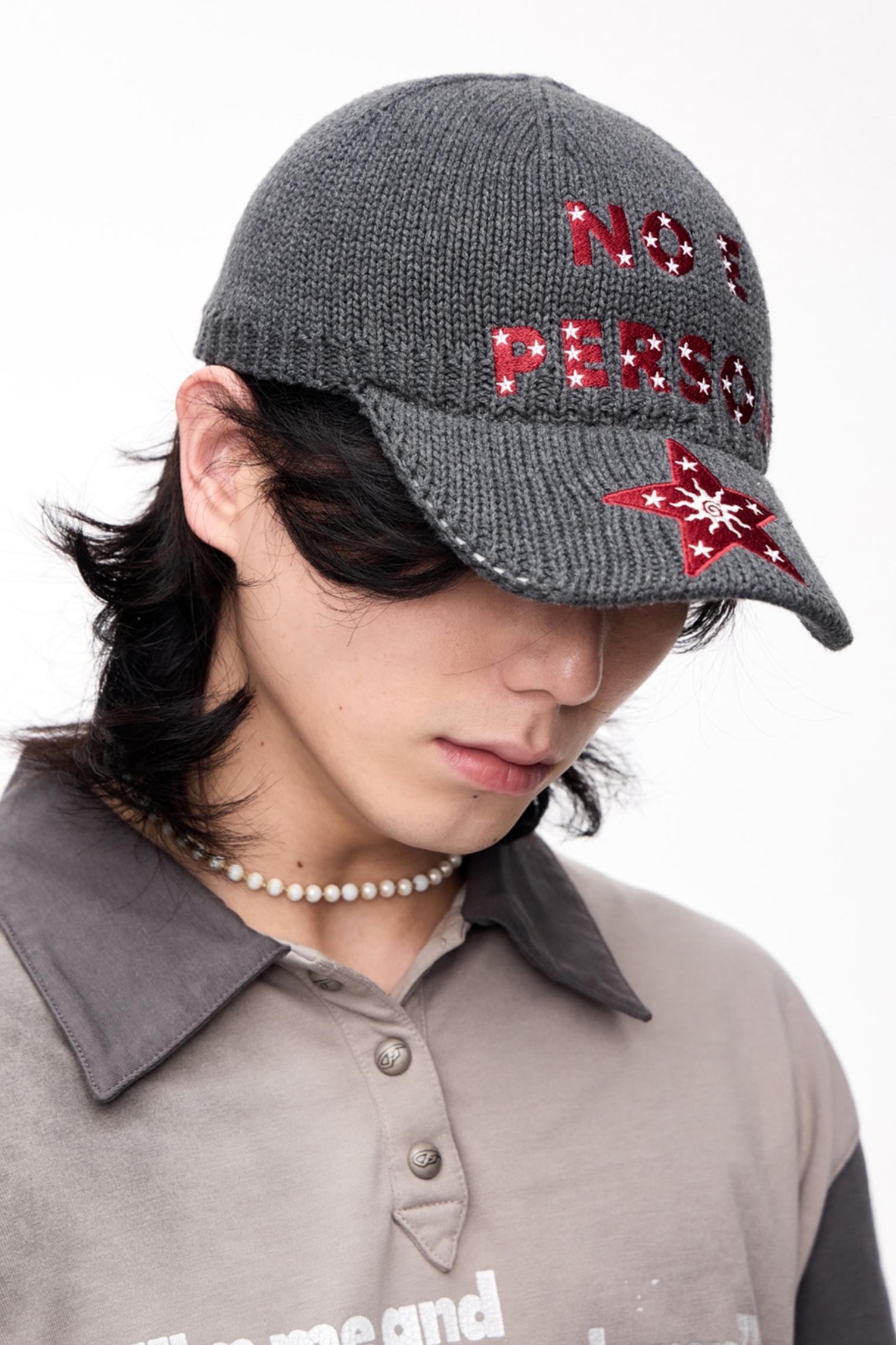 Men's Vintage Star Embroidered Wool Hat