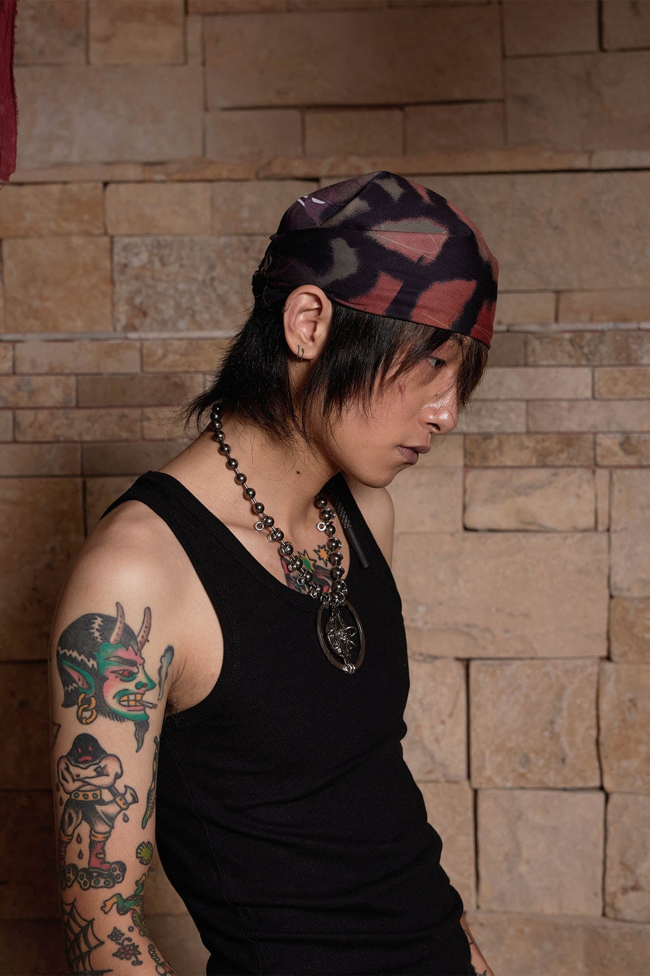 Bandana de tip-dye grunge