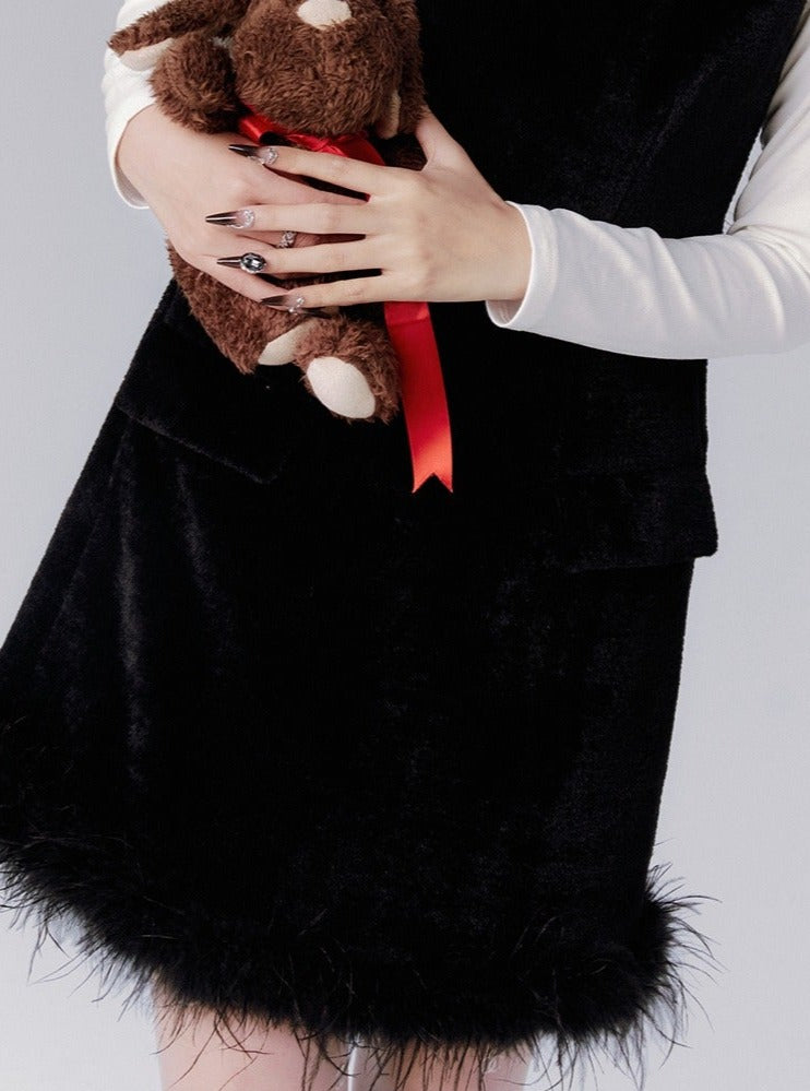 Mod maven à franges en plumes