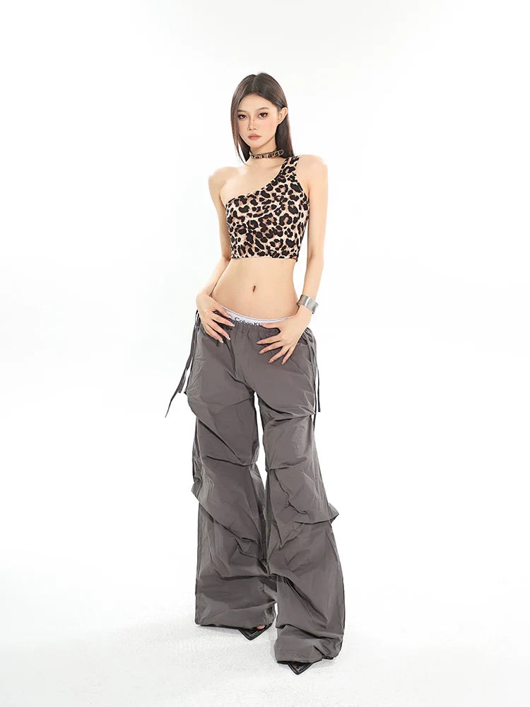 Leopard One-Shoulder Top