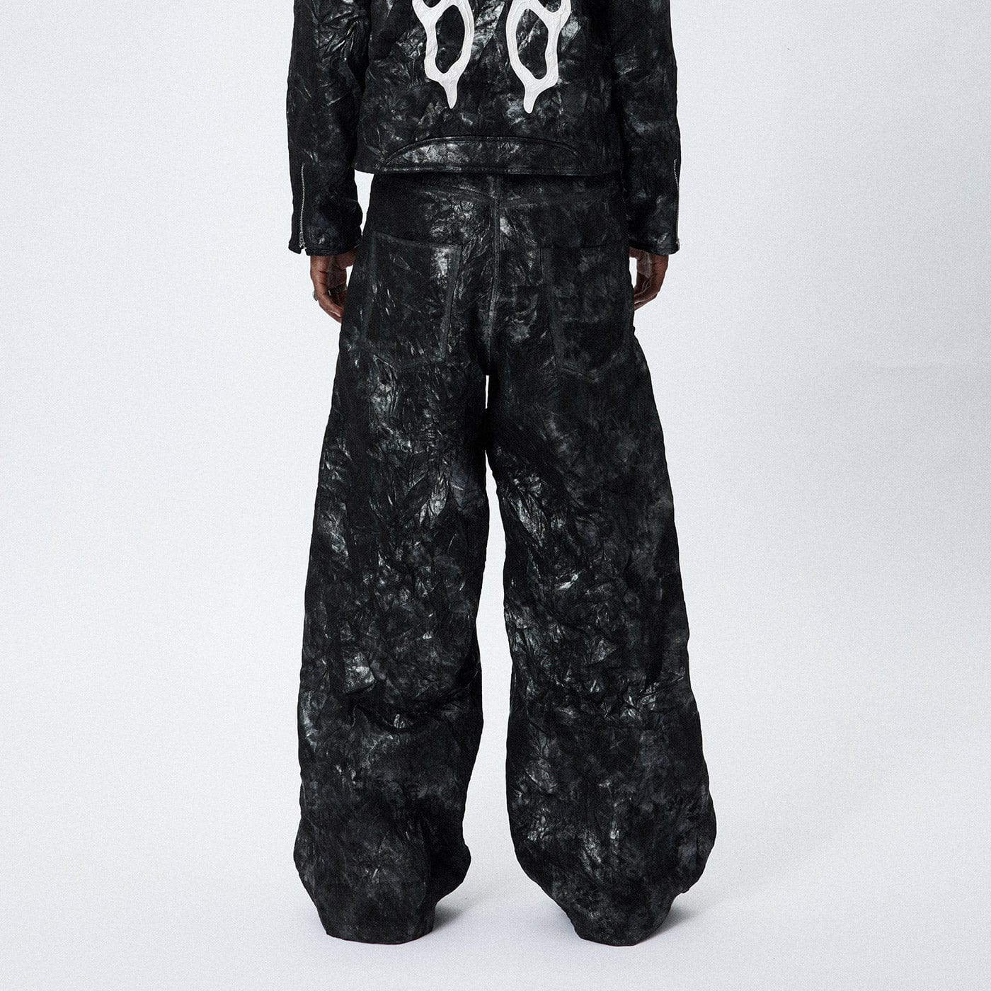 Pantalones de piernas anchas de tinte oscuro