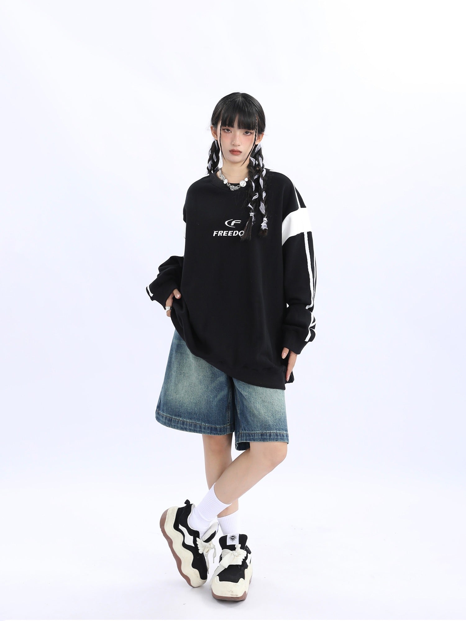 Sportliches Colorblock Sweatshirt