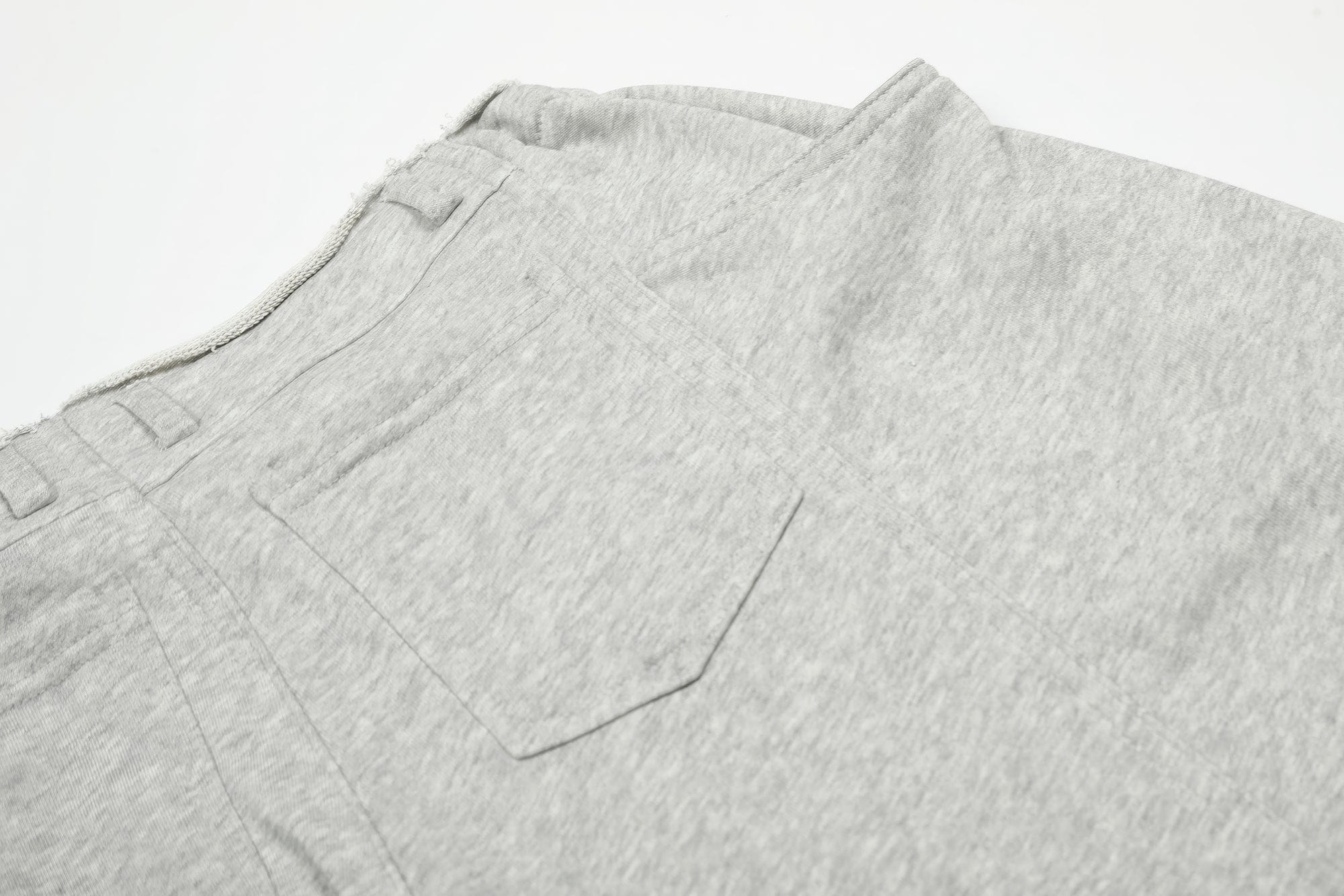 Middle Spliced Wide-Leg Drawstring Sweatpants