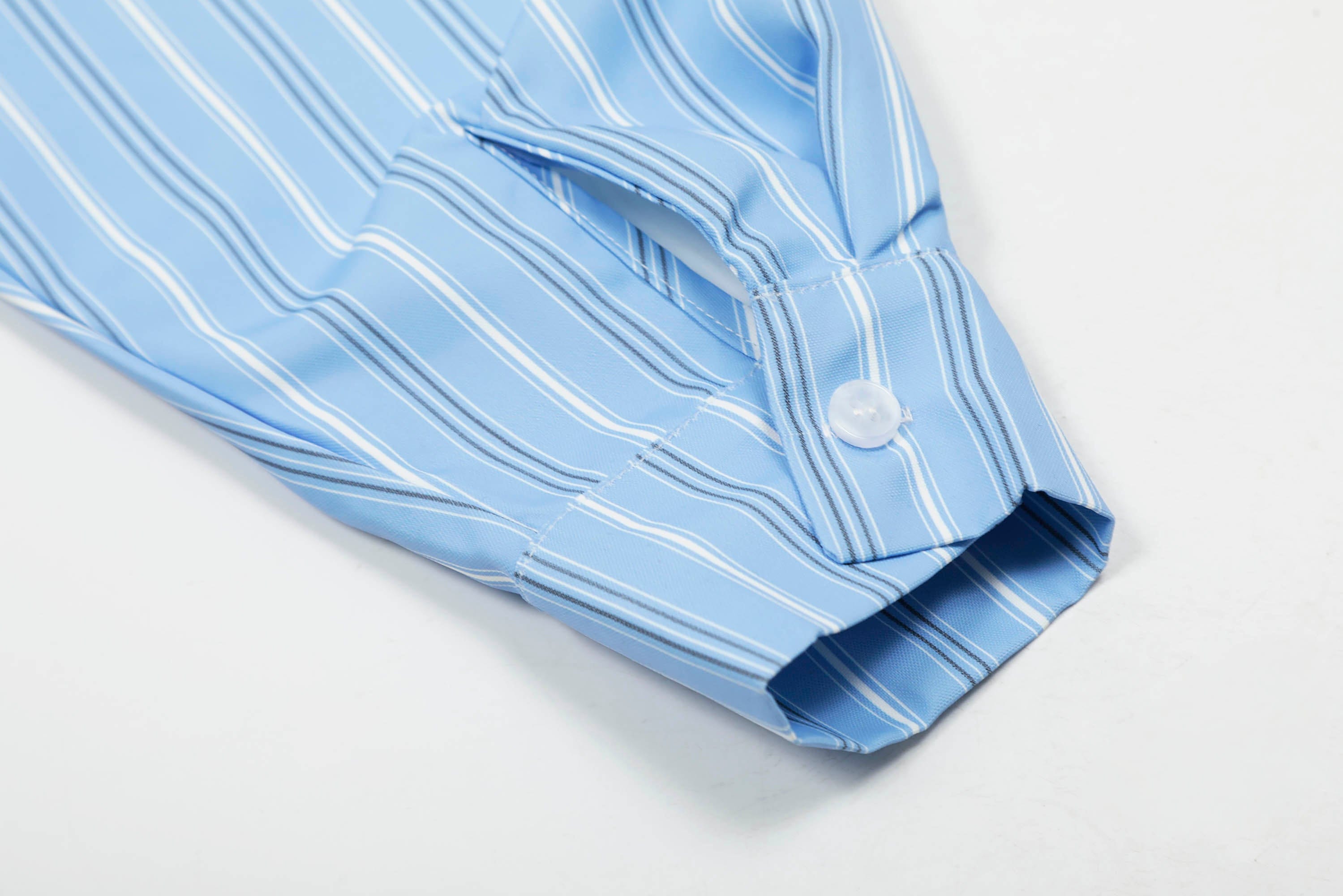 Striped Hoodie Shirt with Tie Print