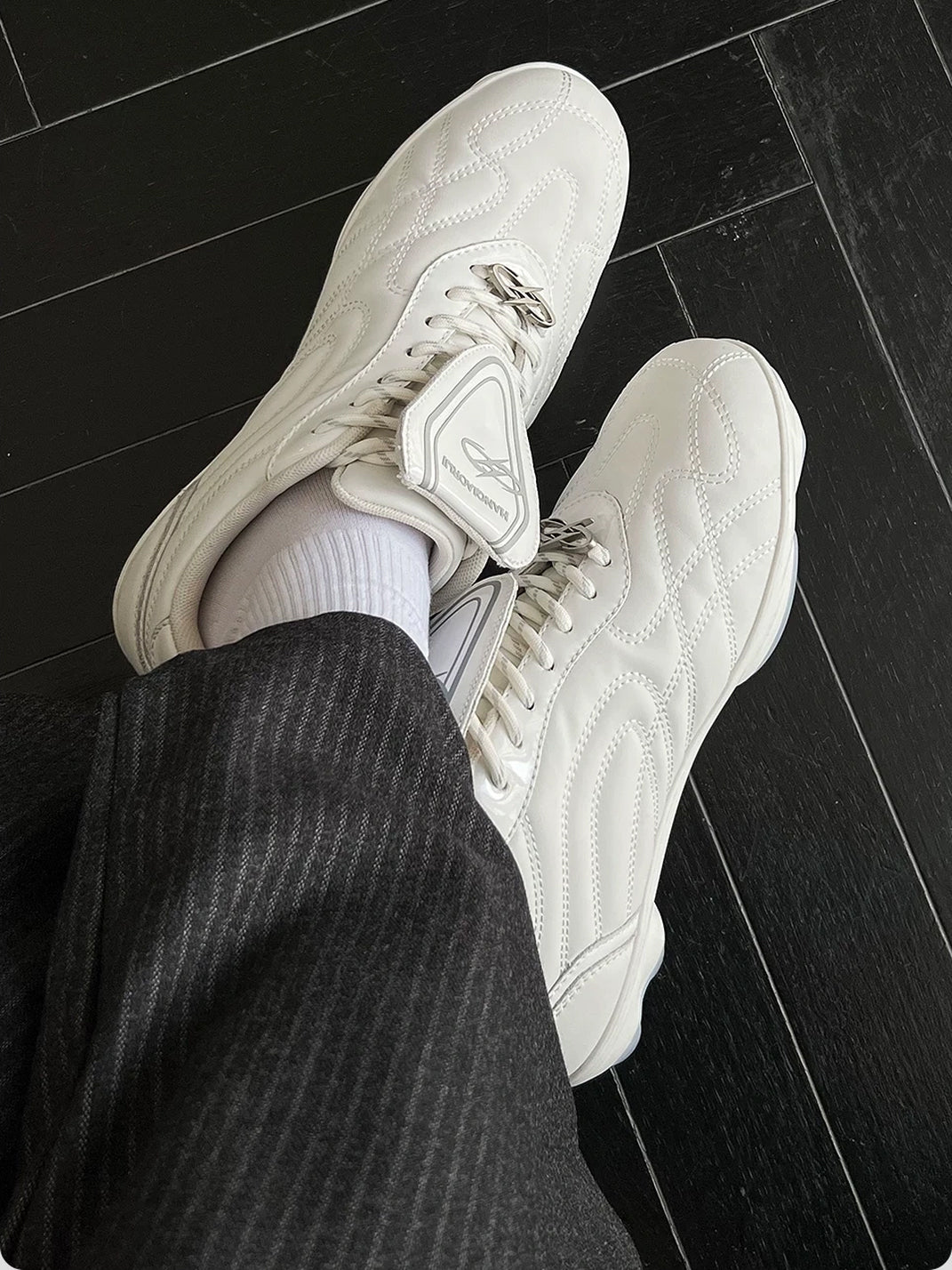 Foldover-Tongue Suede Low-Profile Lace-Up Trainers - view 8