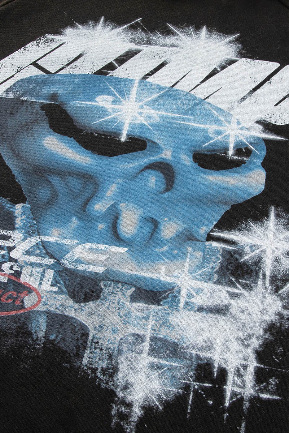 외계인 그래픽 후드 티셔츠