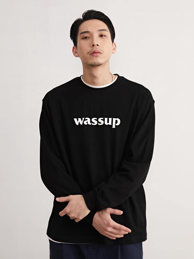 Classic Basic Logo Printed Long Sleeved Tee - chiclara
