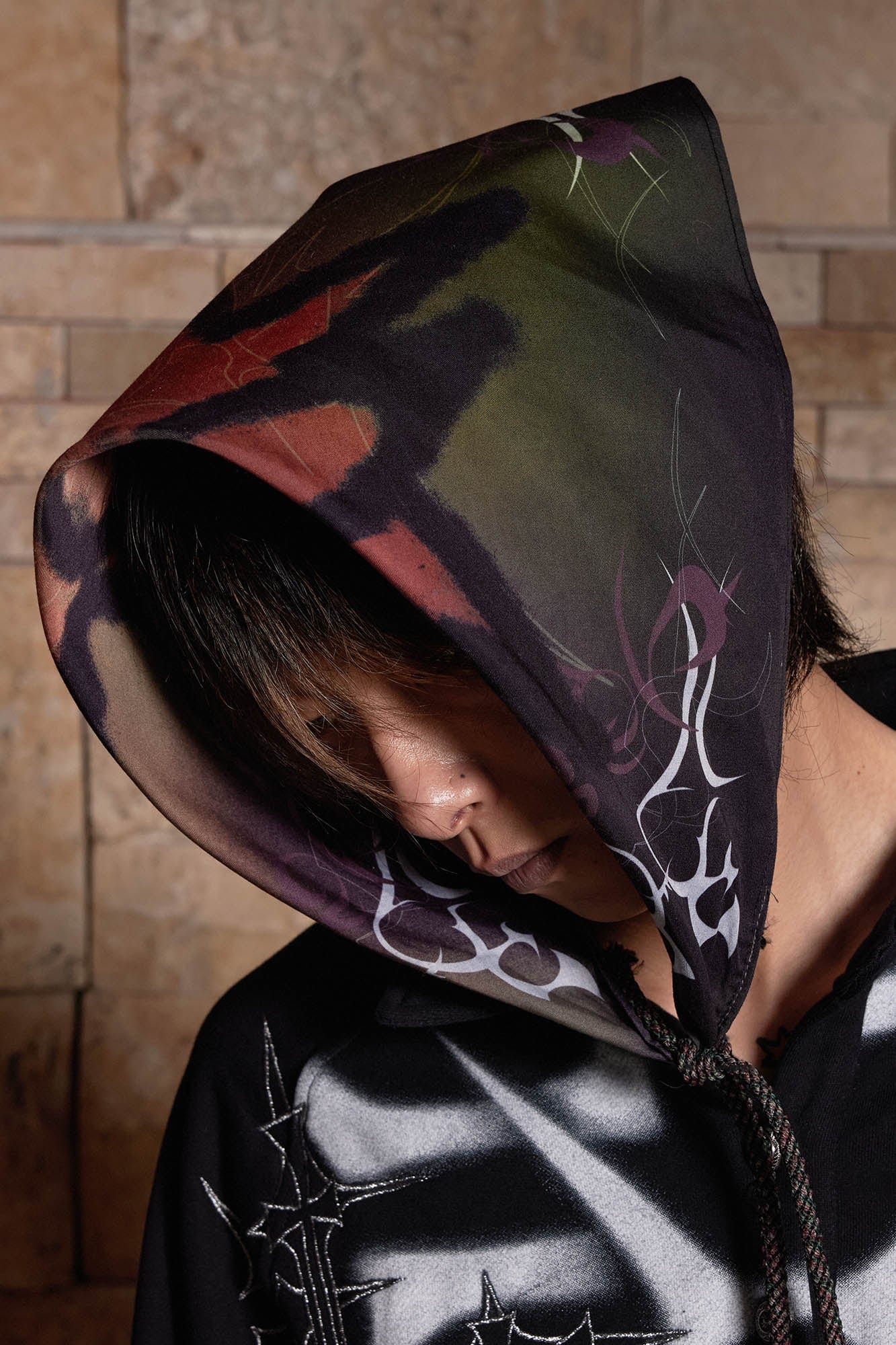 Bandana de tip-dye grunge
