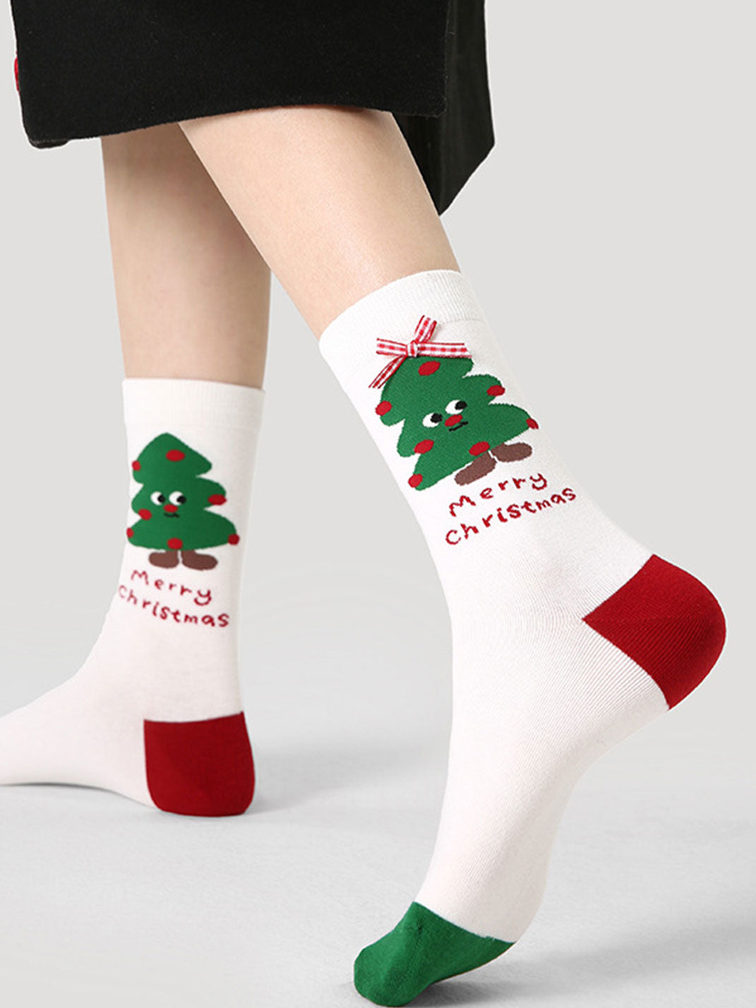 3 Pack Christmas Themed Warm Mid-calf Socks for Women