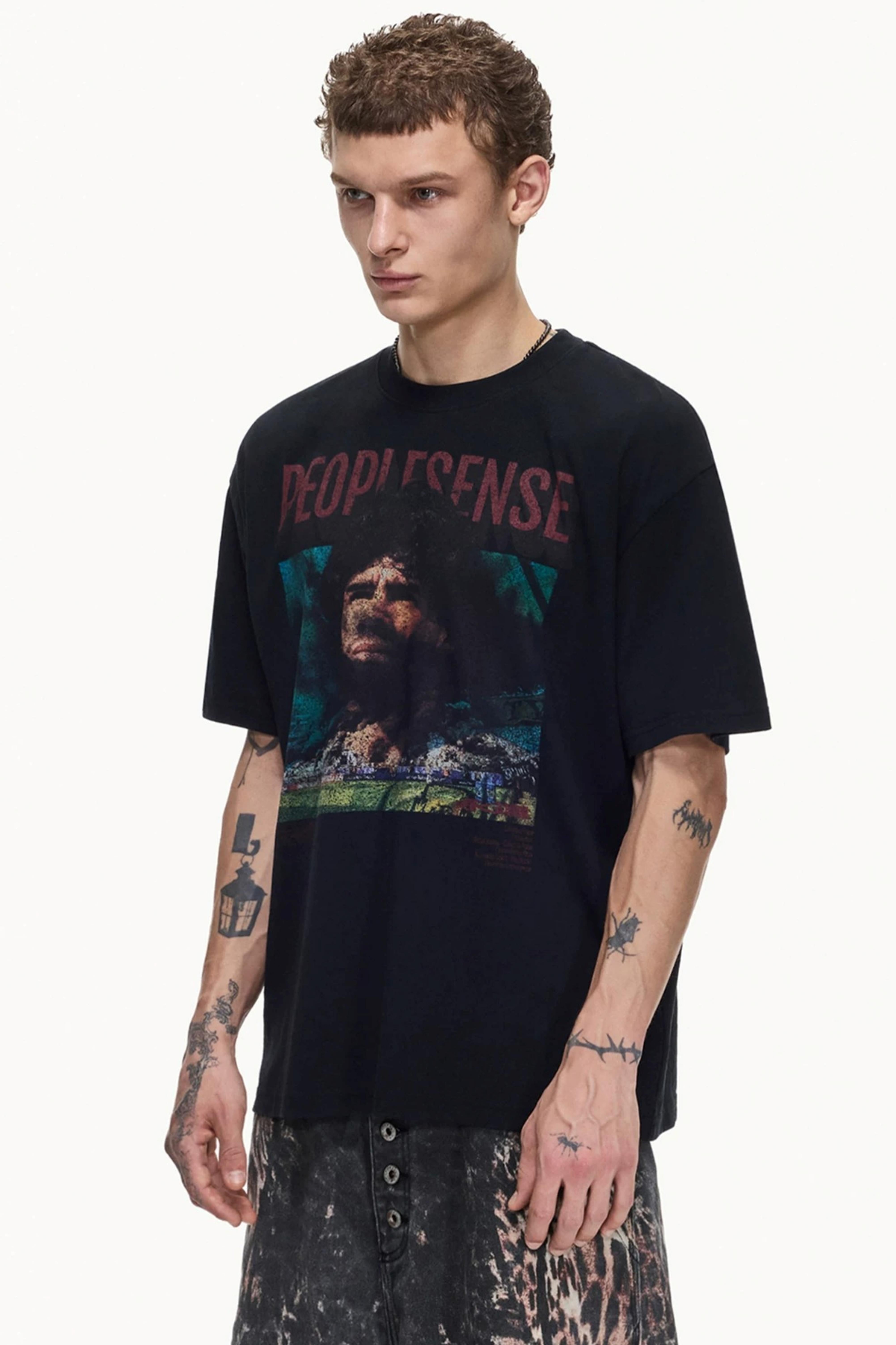 Men's Retro Distressed Cotton Tee