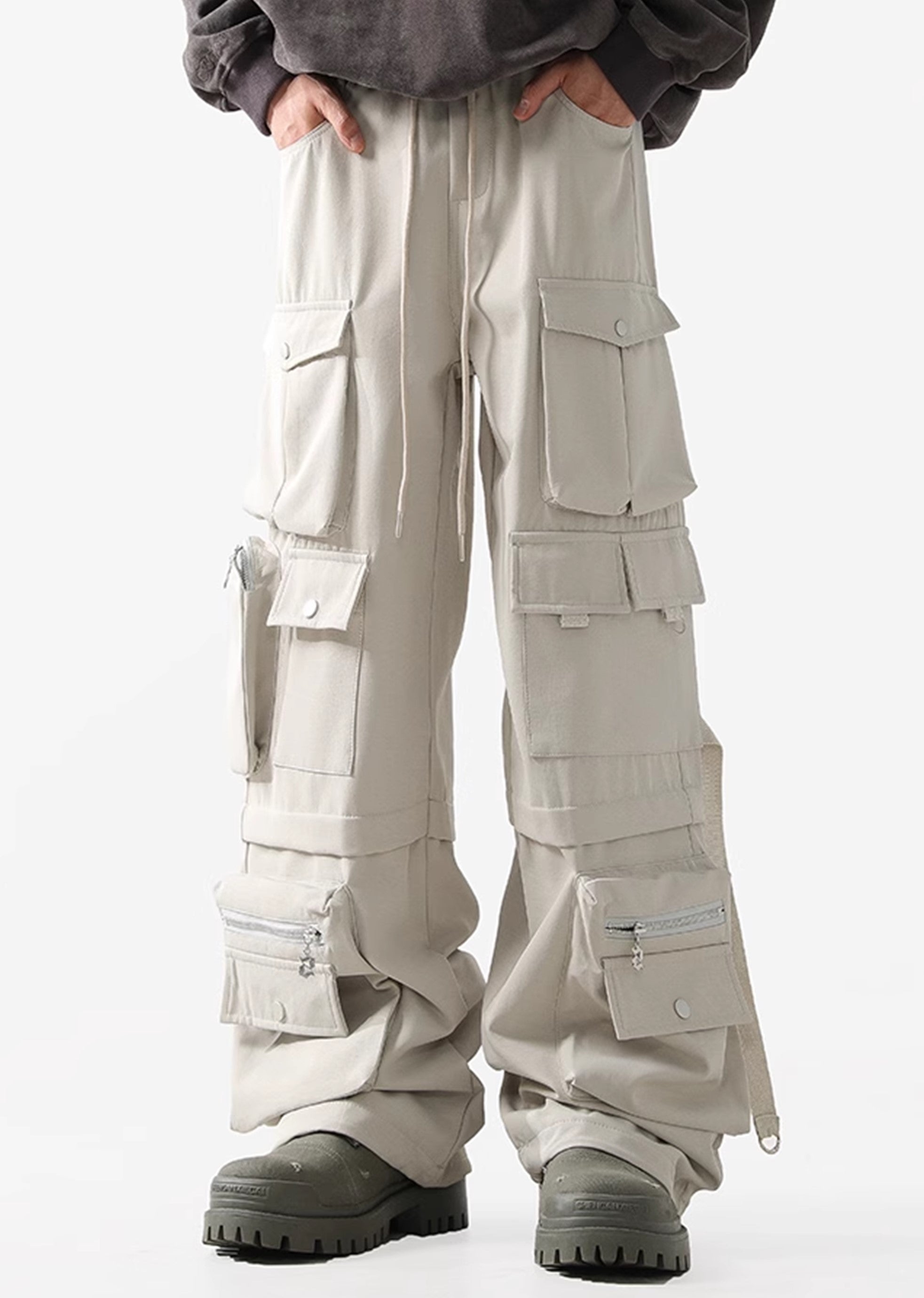 Pantalones de carga de múltiples diseño de múltiples bolsillos