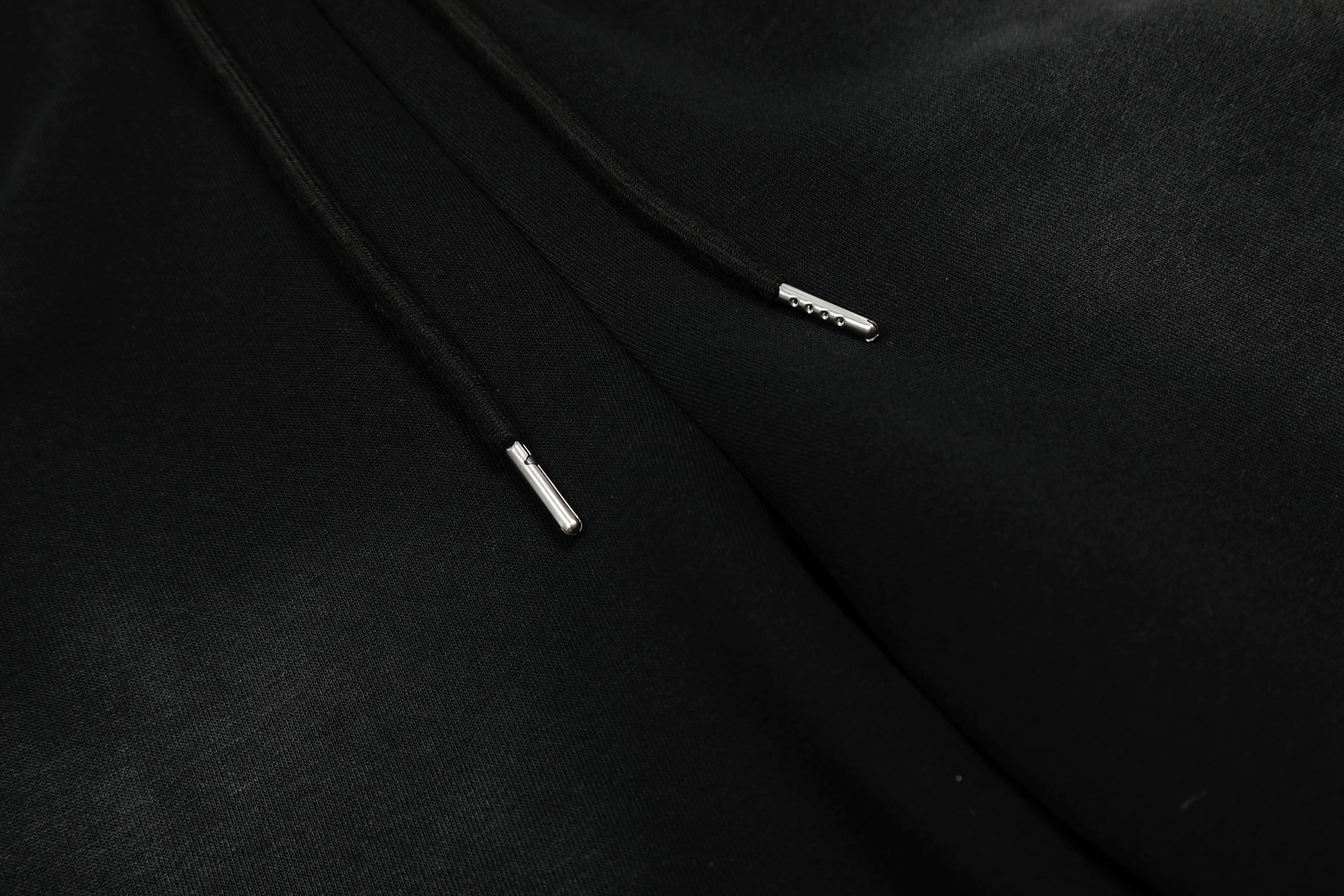 Black Sweat Shorts with Mini Sticker Print Graphics